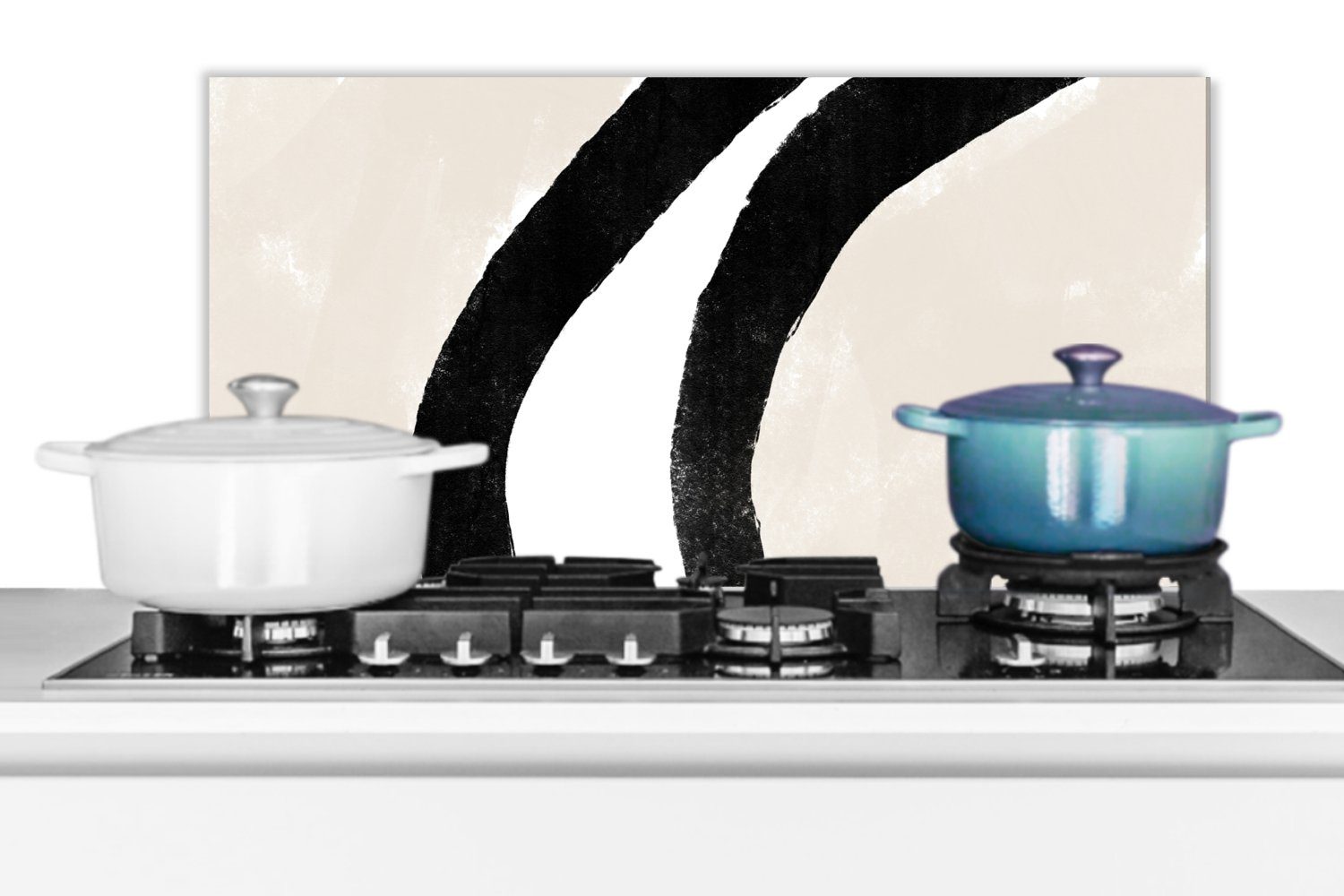 60x30 Pastell, Linie MuchoWow für Küchen cm, - Abstrakt Wandschutz, und Fett - gegen Küchenrückwand - Schmutzflecken Design (1-tlg),