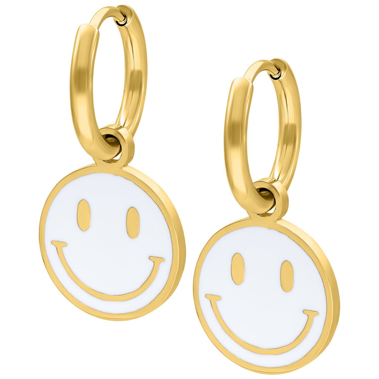 Wildcat Paar Creolen Little White Smiley günstig online kaufen