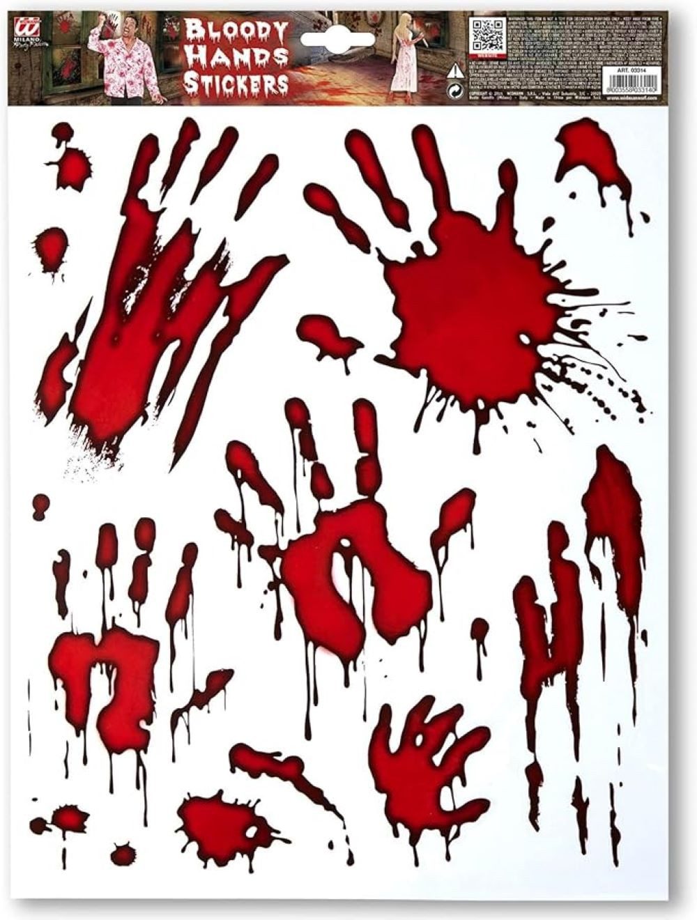 Widmann S.r.l. Dekoobjekt Blutige Hände Halloween Dekorations Artikel - Wand