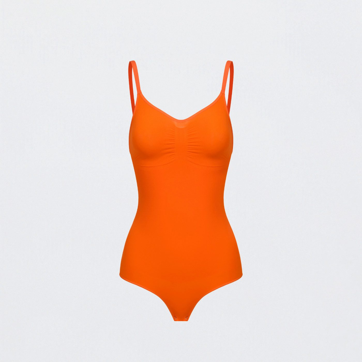 cfab by creamy fabrics Miederbody Bodysuit Sculpting Shapewear mit String-Sunset Orange-L (1-tlg) Figurformend
