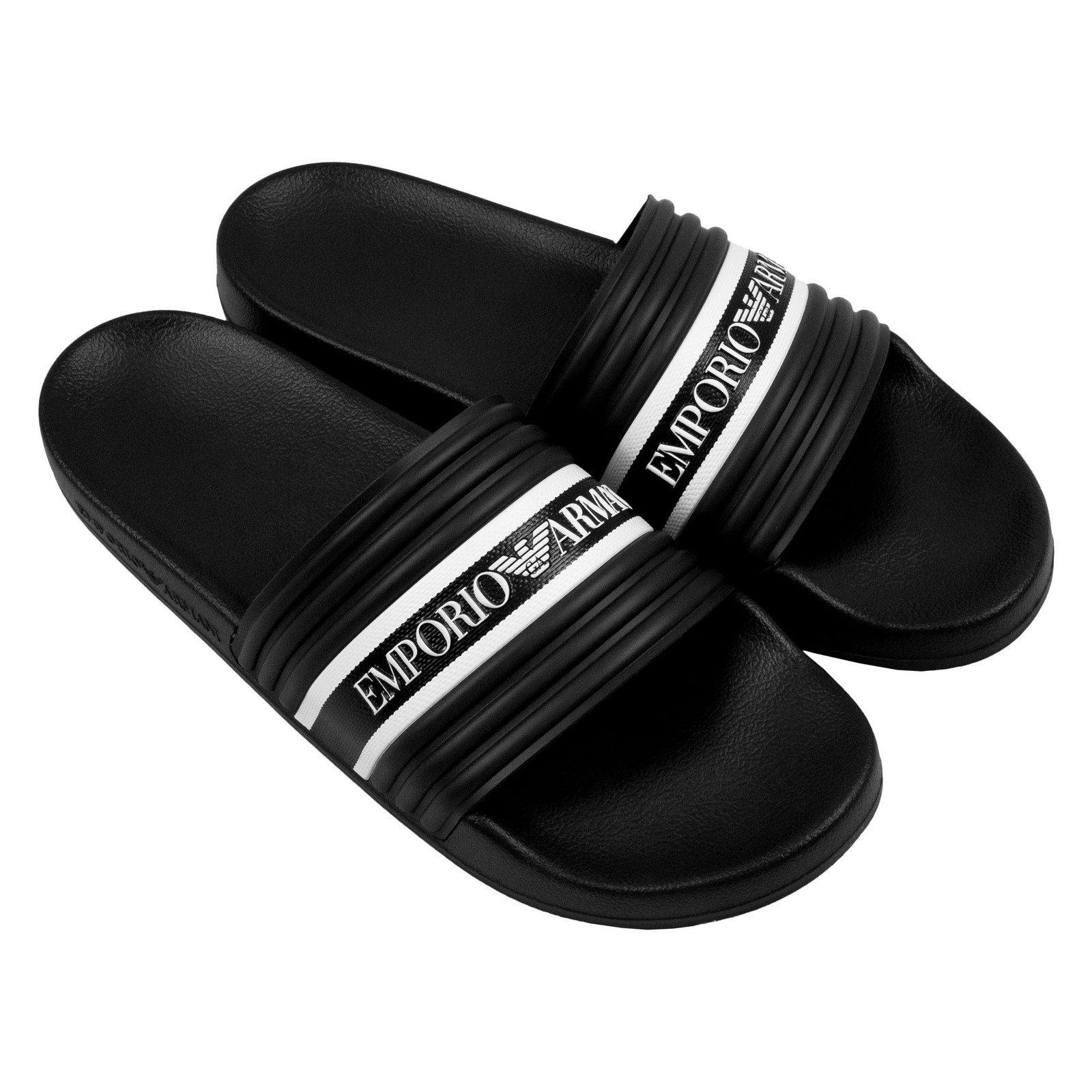 Emporio Armani Badeschuh Badepantolette mit Logoband günstig online kaufen