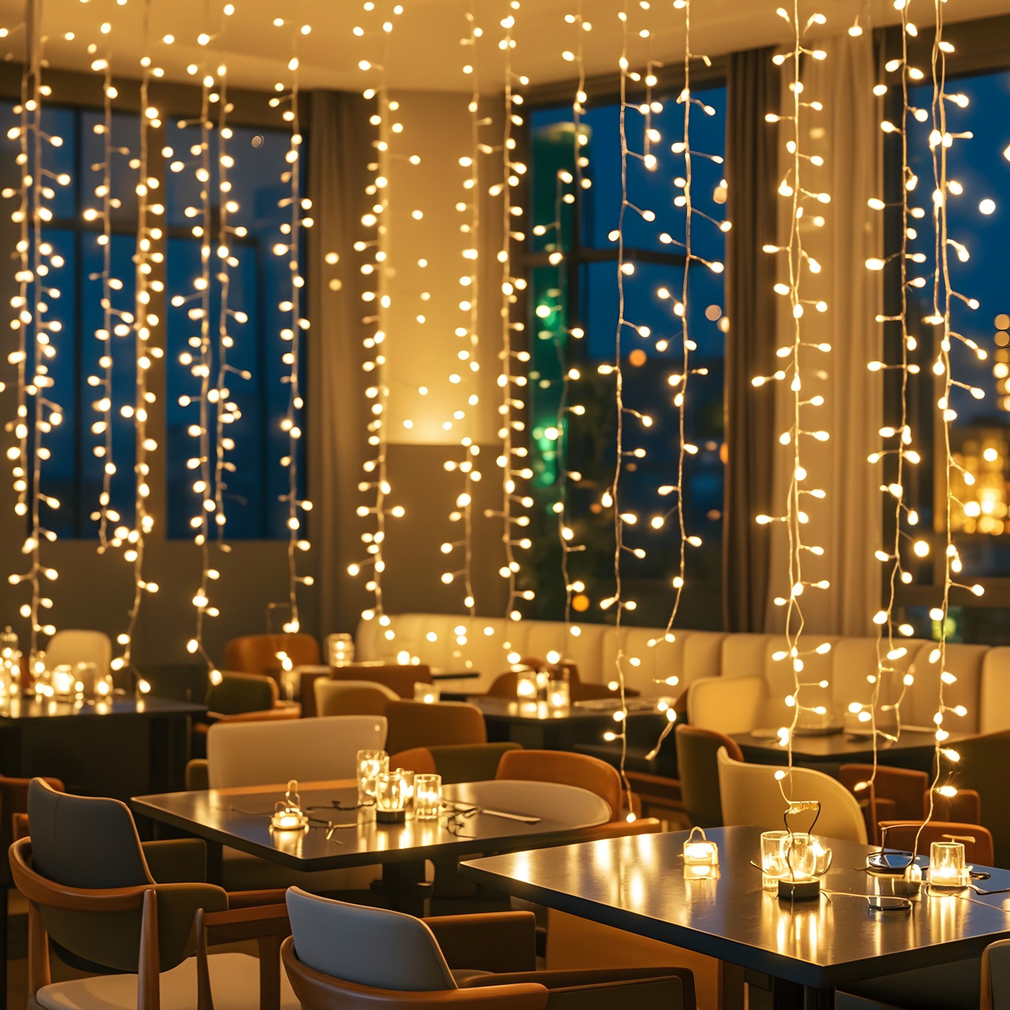 FIVMEN LED-Lichterkette Weihnachtsbeleuchtung Weihnachtsdeko Innen/Außen Warmweiß & Bunt – Bild 2 von 5