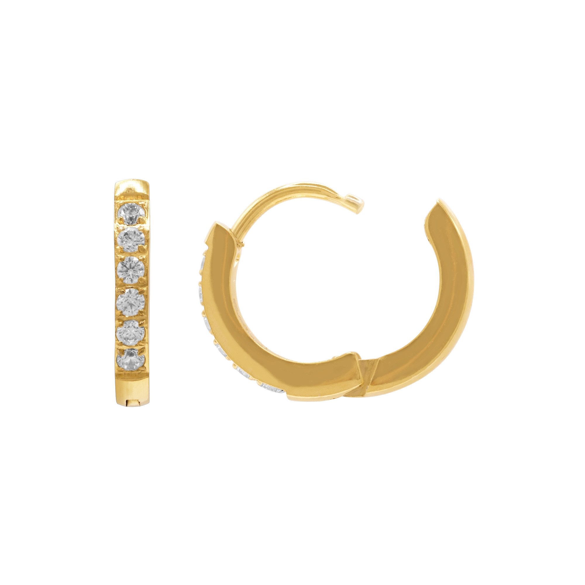 Heideman Paar Ohrstecker Frej goldfarben (Ohrringe, inkl. Geschenkverpackung), Creole mit Steinen Männer