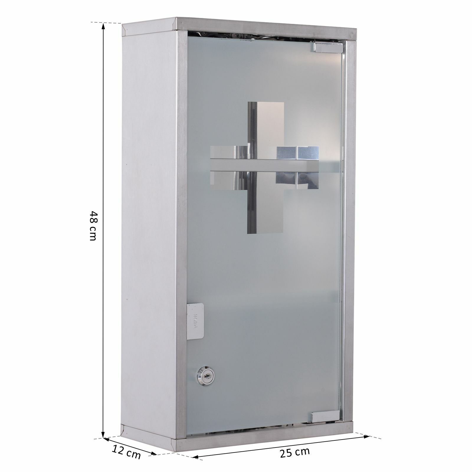 HOMCOM Medizinschrank Medikamentenschrank mit 3 Fächer – Bild 5 von 5