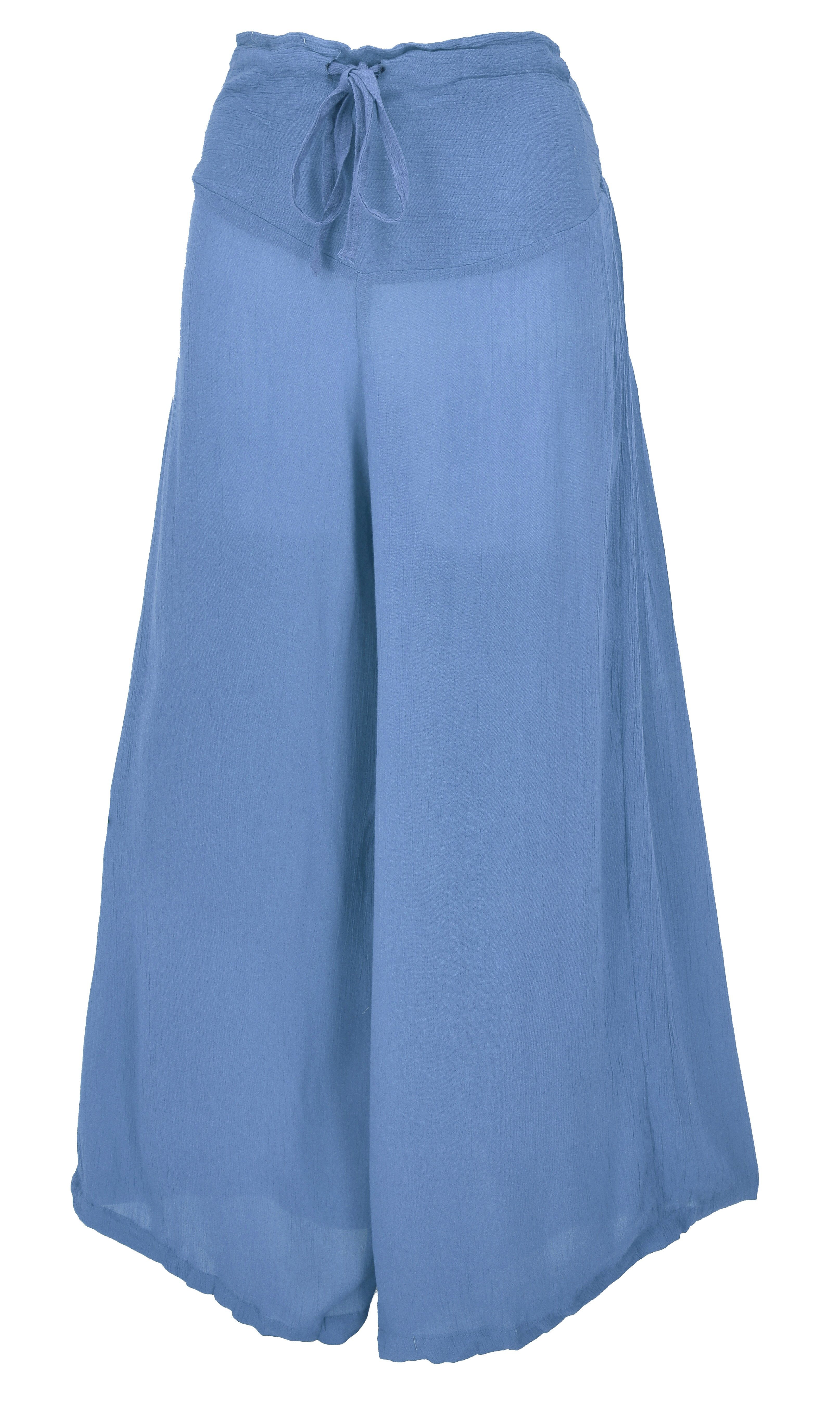 Guru-Shop Relaxhose Boho Hosenrock, weite Sommerhose aus Krepp.. Ethno Style, alternative Bekleidung