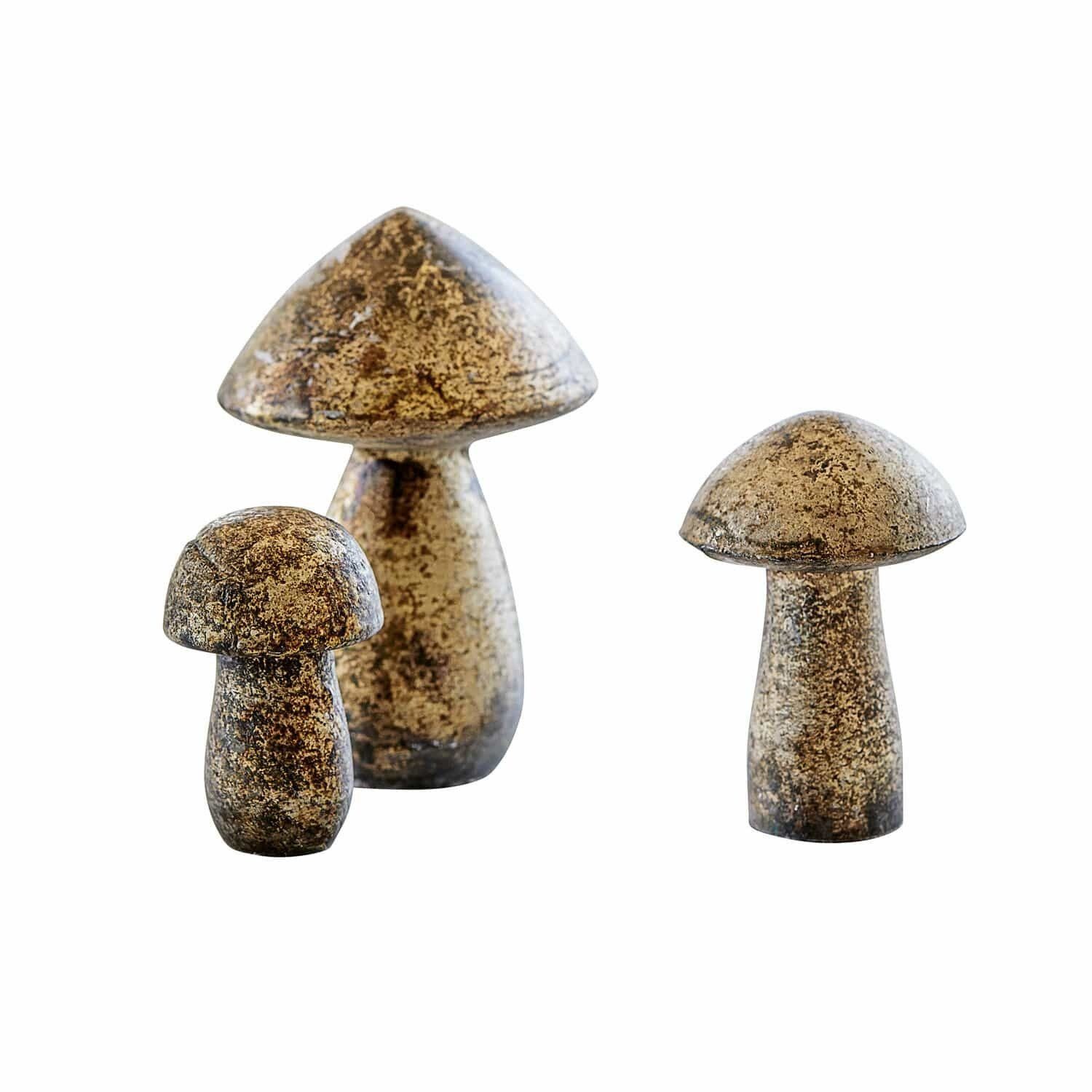 Dekoobjekt Deko-Pilz 3er Set Dew kupfer