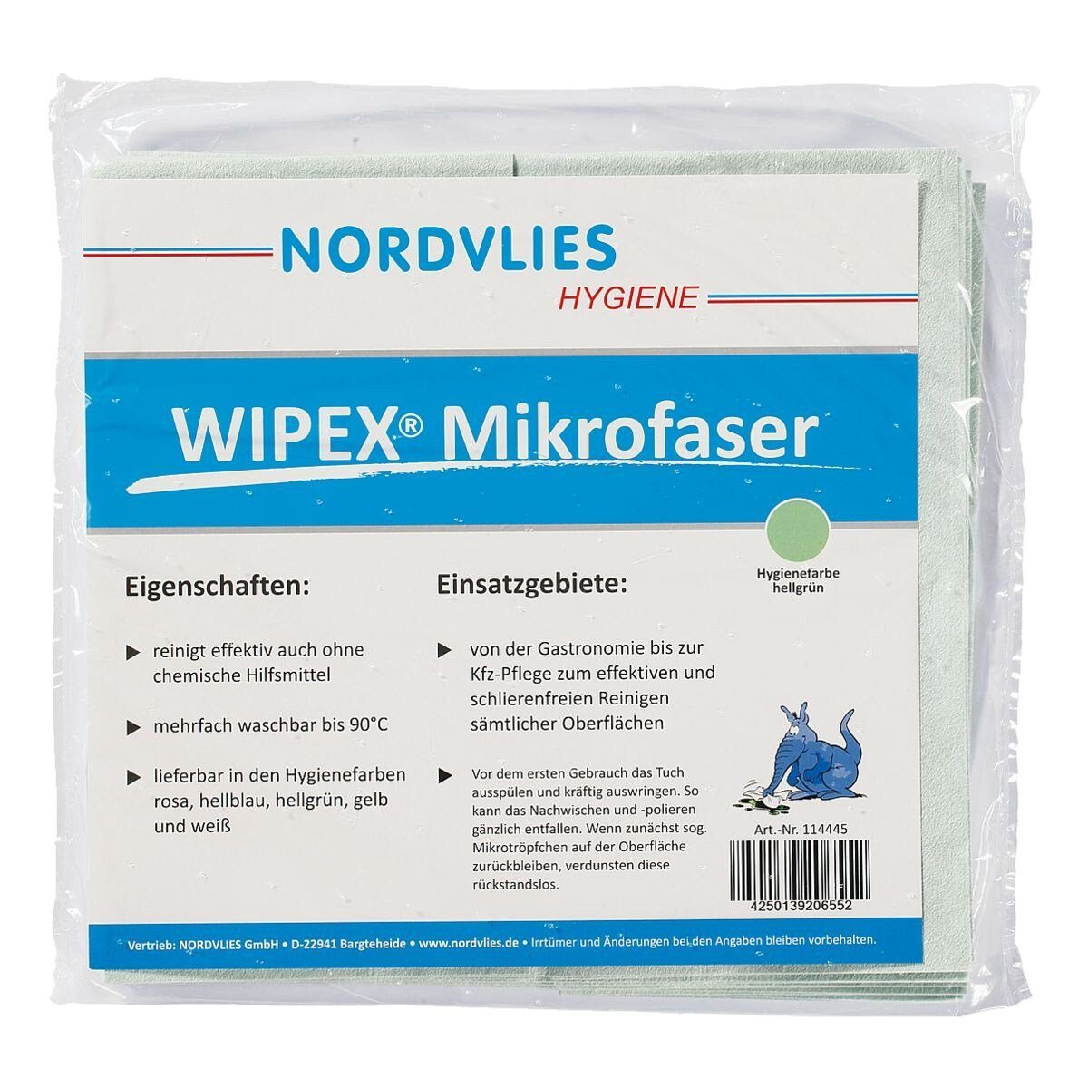 WIPEX hellgrün (5-tlg), & für alle porösen Oberflächen Spültuch, glatten
