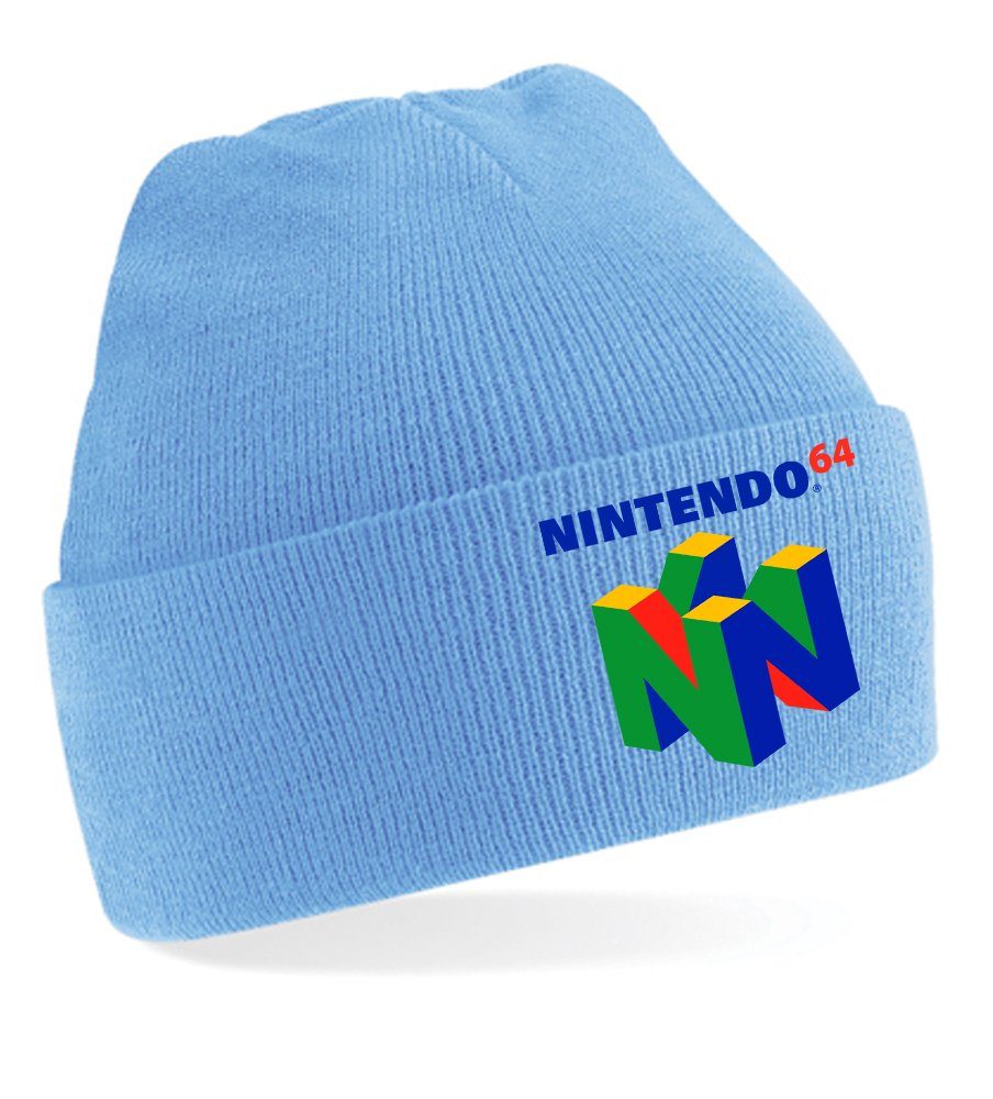 Blondie & Brownie Beanie Unisex Erwachsenen Mütze Nintendo 64 Super Konsole Mario Luigi Hellblau | Beanies