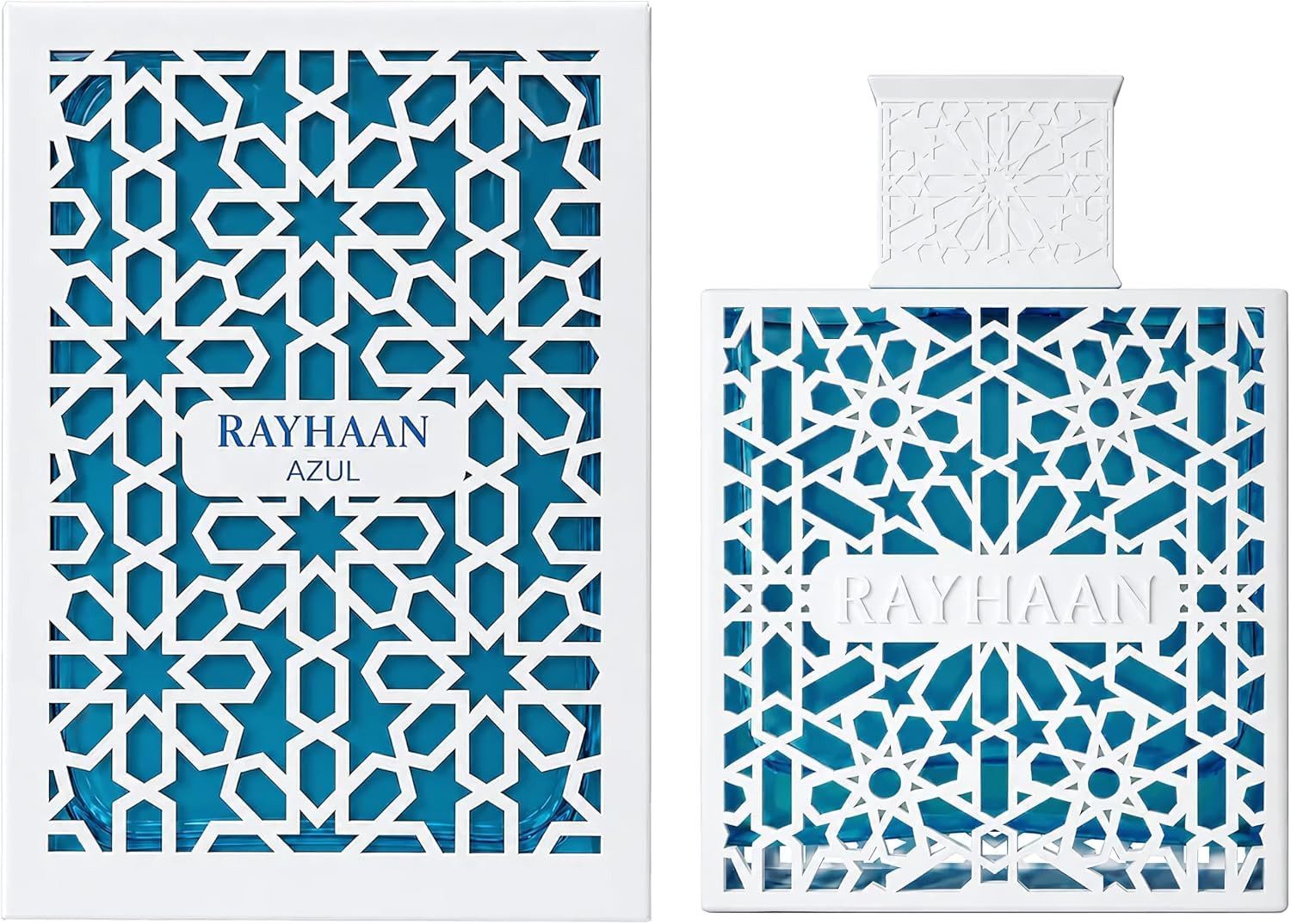 Rayhaan Eau de Parfum Rayhaan Azul Aqua Collection Herrenduft 100ml, Frischer Zitrusduft für warme Tage