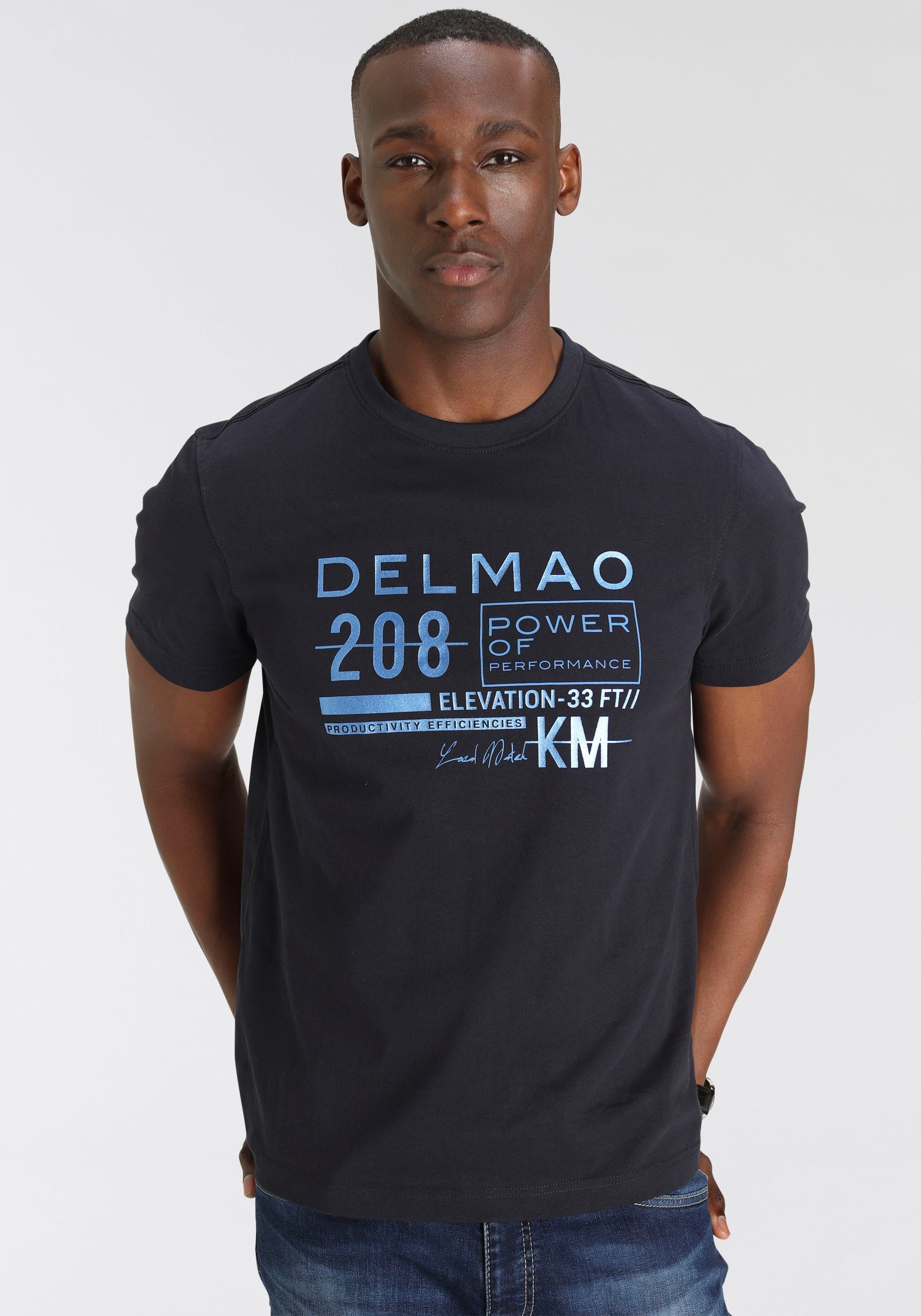DELMAO T-Shirt Kurzarm, bedruckt, Rundhals, aus 100% Baumwolle günstig online kaufen