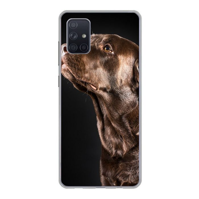 MuchoWow Handyhülle Hund - Braun - Porträt Phone Case Handyhülle Samsung Galaxy A71 Silikon Schutzhülle