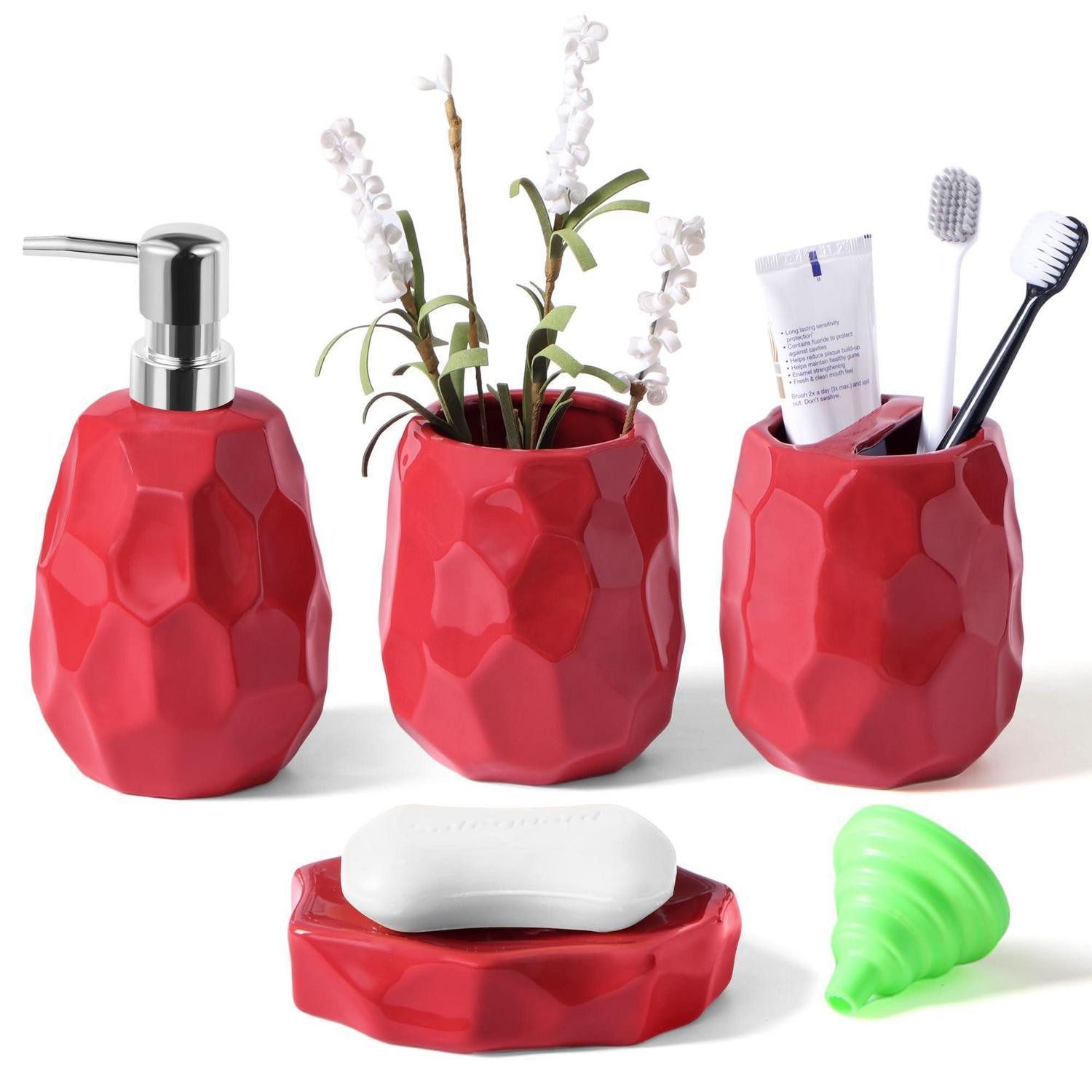 LuxusKollektion Badaccessoire-Set Badezimmer Zubehör Set 4-teilig