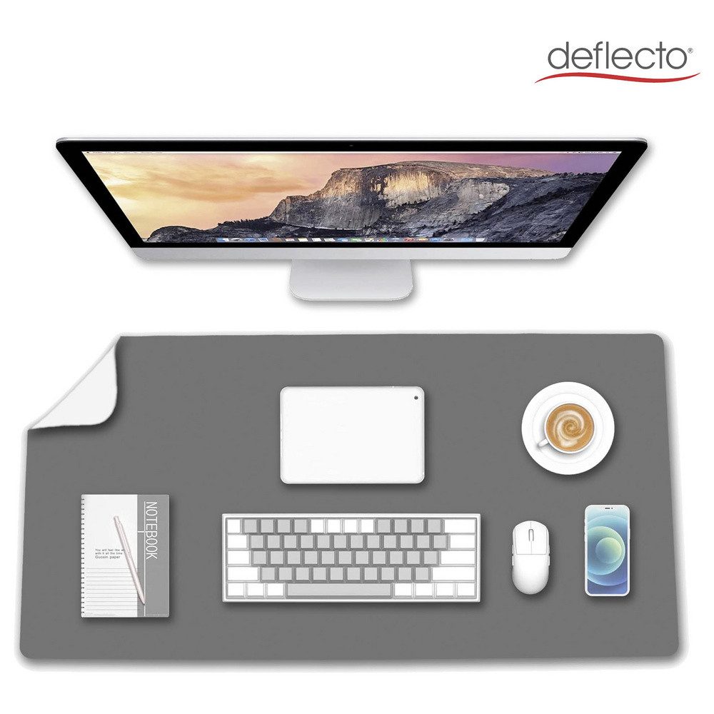 Deflecto Schreibtischunterlage Deflecto DM8040GW Schreibunterlage Grau, Weiß (B x H) 800 mm x 400 m