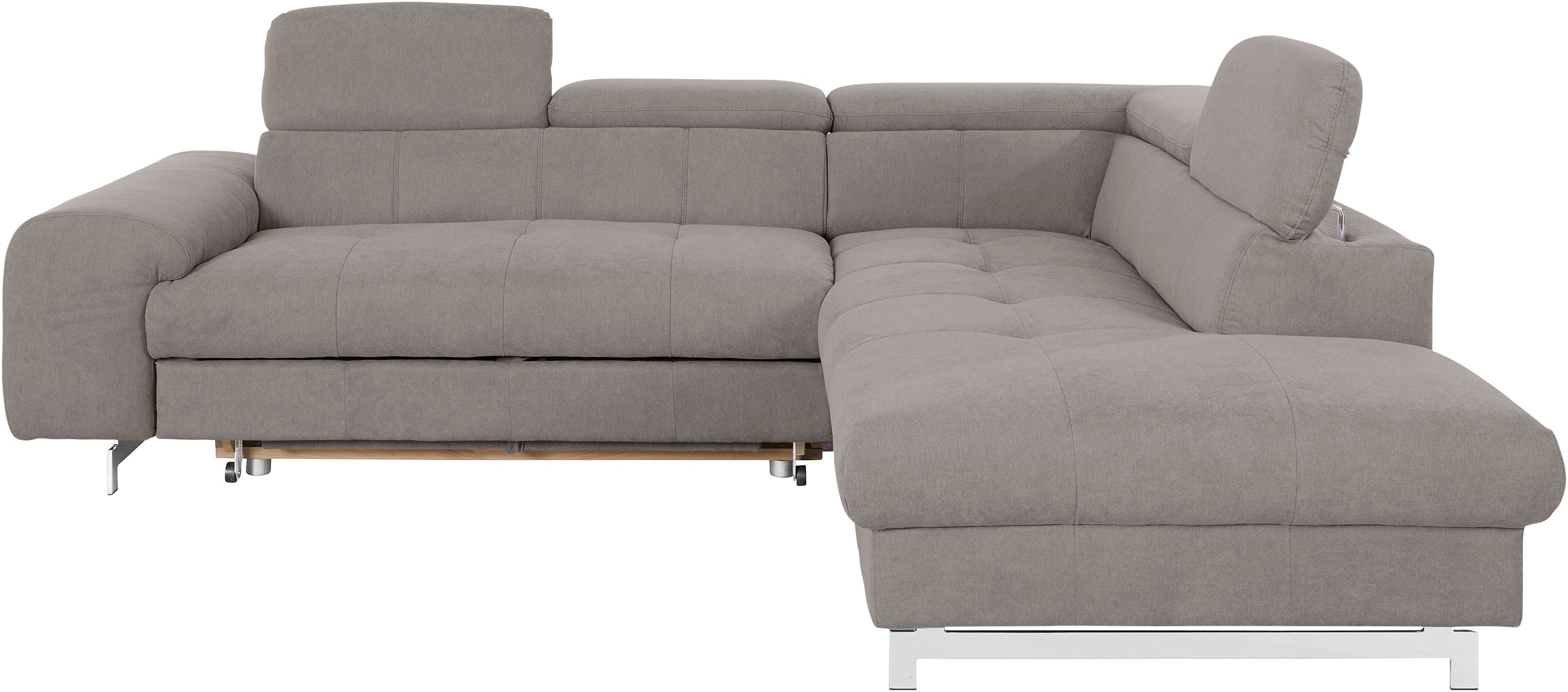 COTTA Ecksofa Chef L-Form, mit Kopfteilverstellung, günstig online kaufen