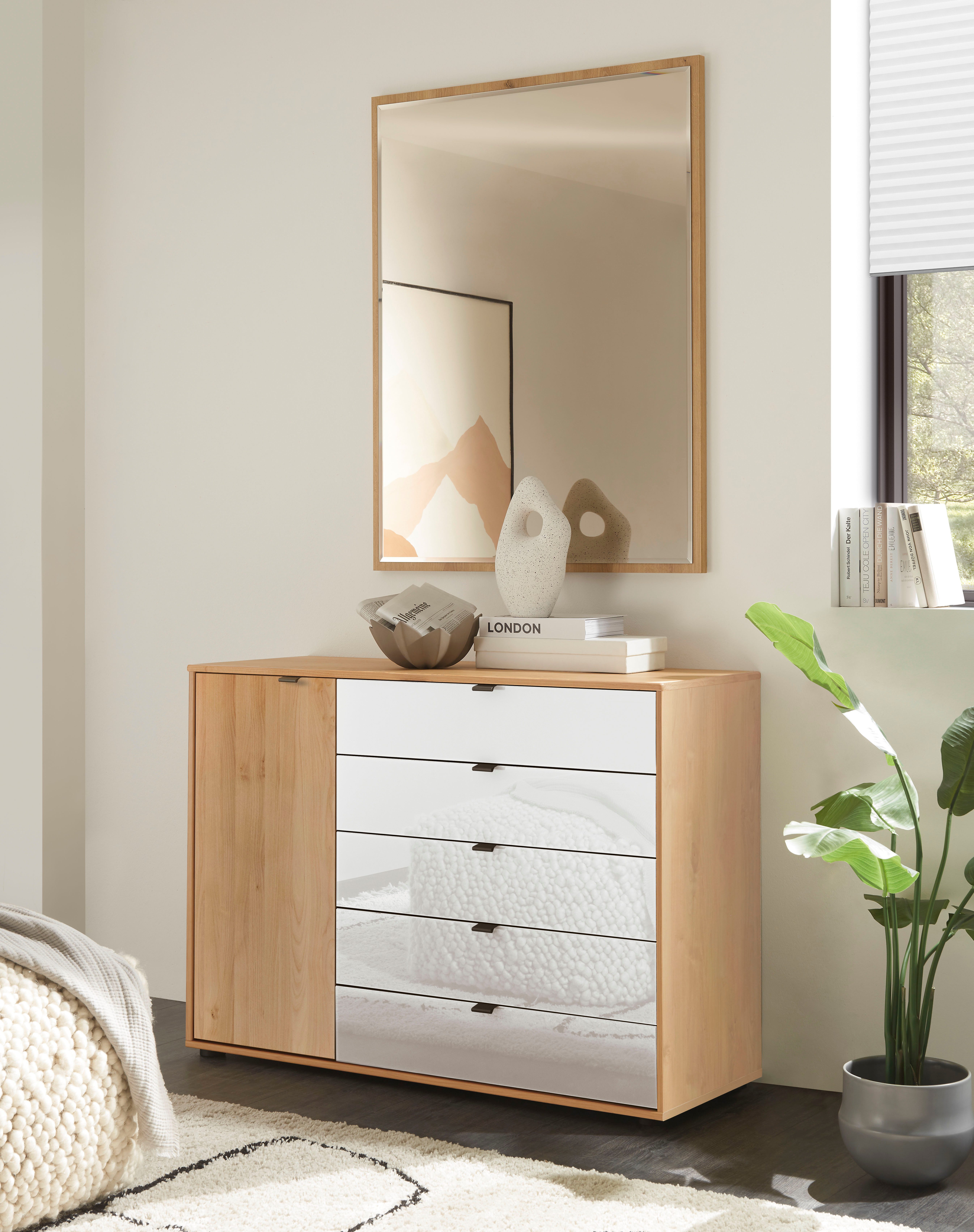 WIEMANN Kombikommode Cardiff Sideboard, Wäscheschrank, teilmassiv Erle, mit Schubladen (Kommode 120x86x43 cm, braun, mit Dämpfung, MADE IN GERMANY), verschiedenen Ausführungen, inklusive Einlegeboden