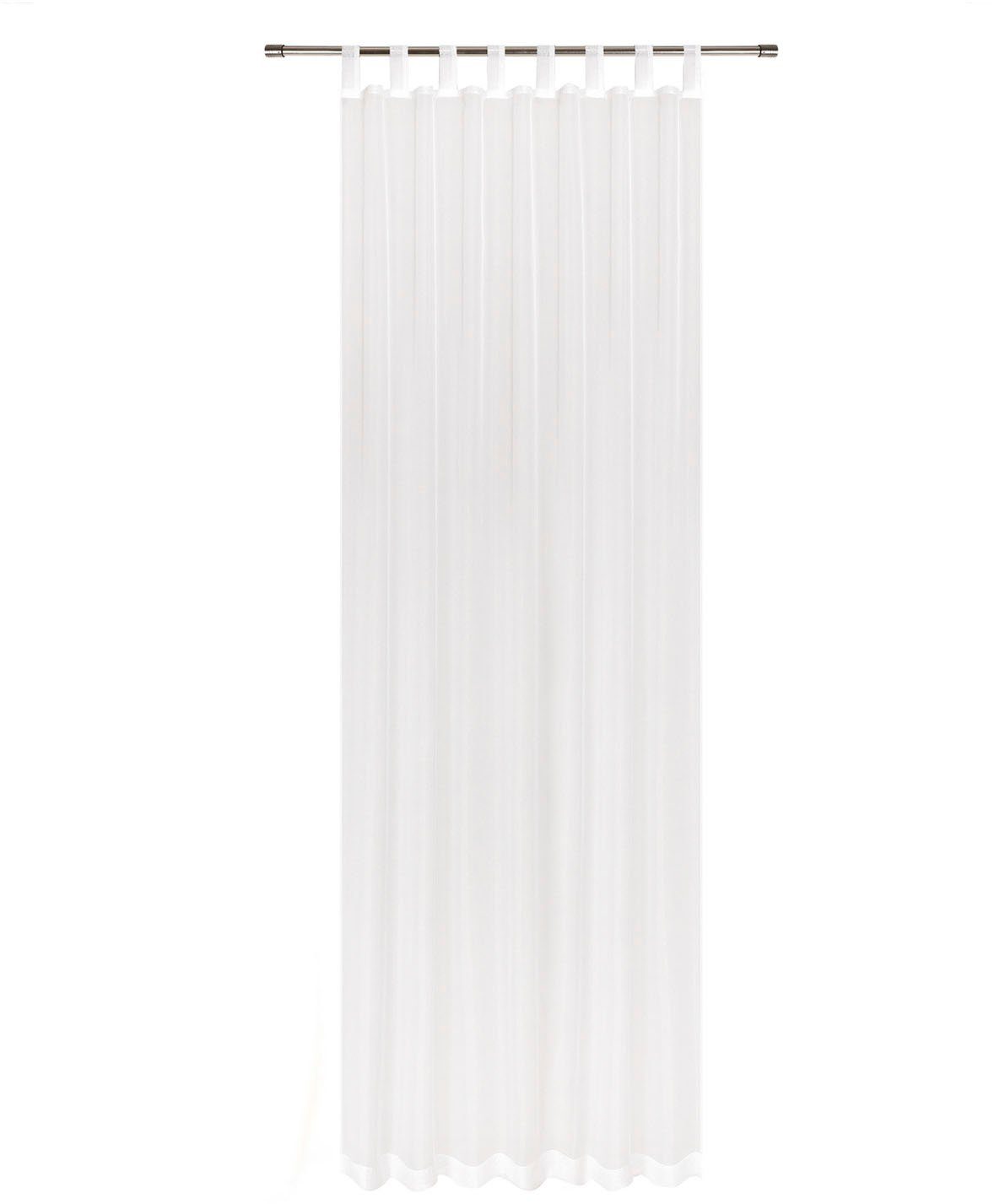 Gardine Felia, Gerster, Schlaufen (1 St), transparent, Voile, mehreren Schlaufenschal weiß uni in Farben