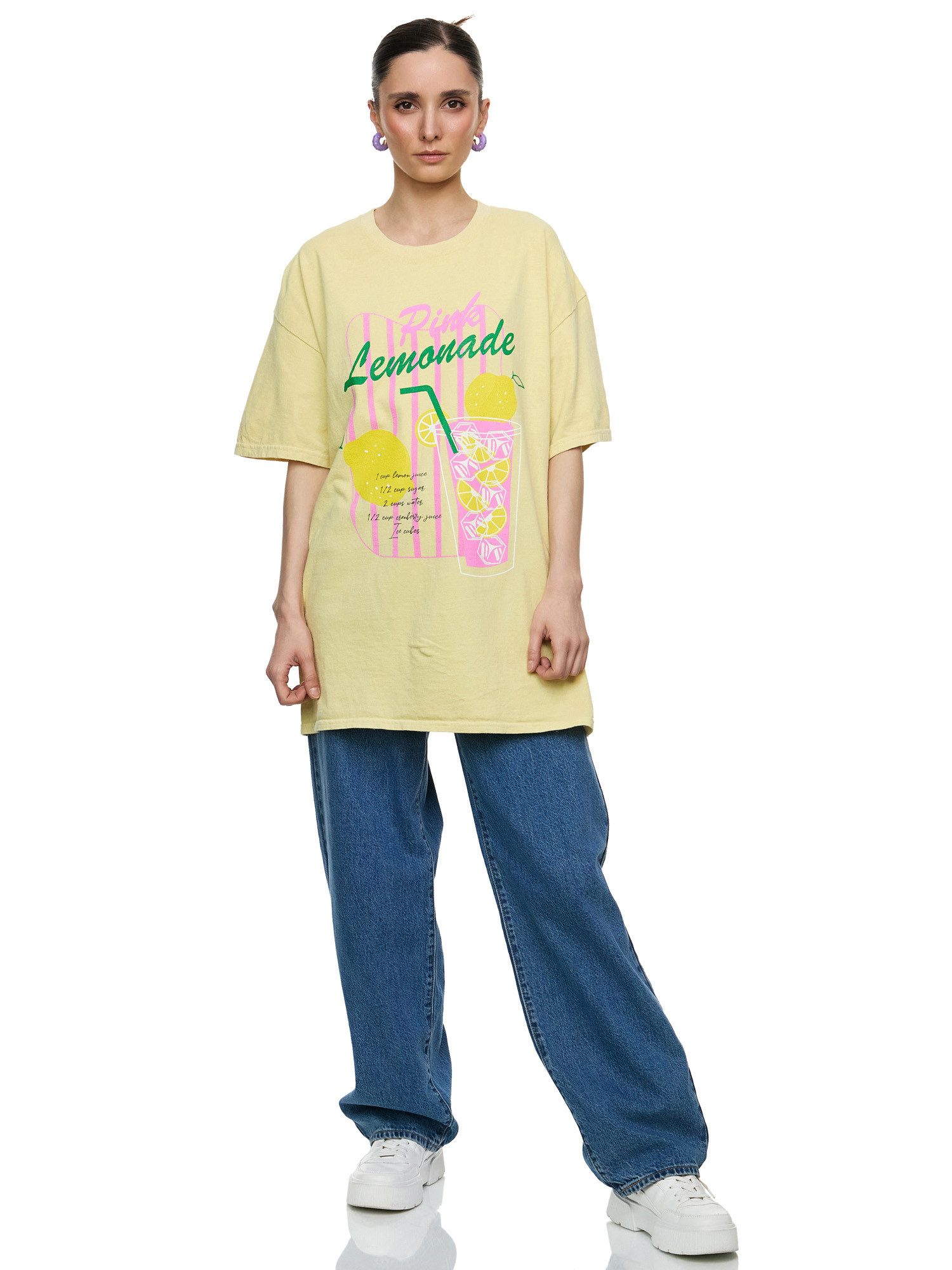 Worldclassca T-Shirt Worldclassca Oversized Print PINK günstig online kaufen