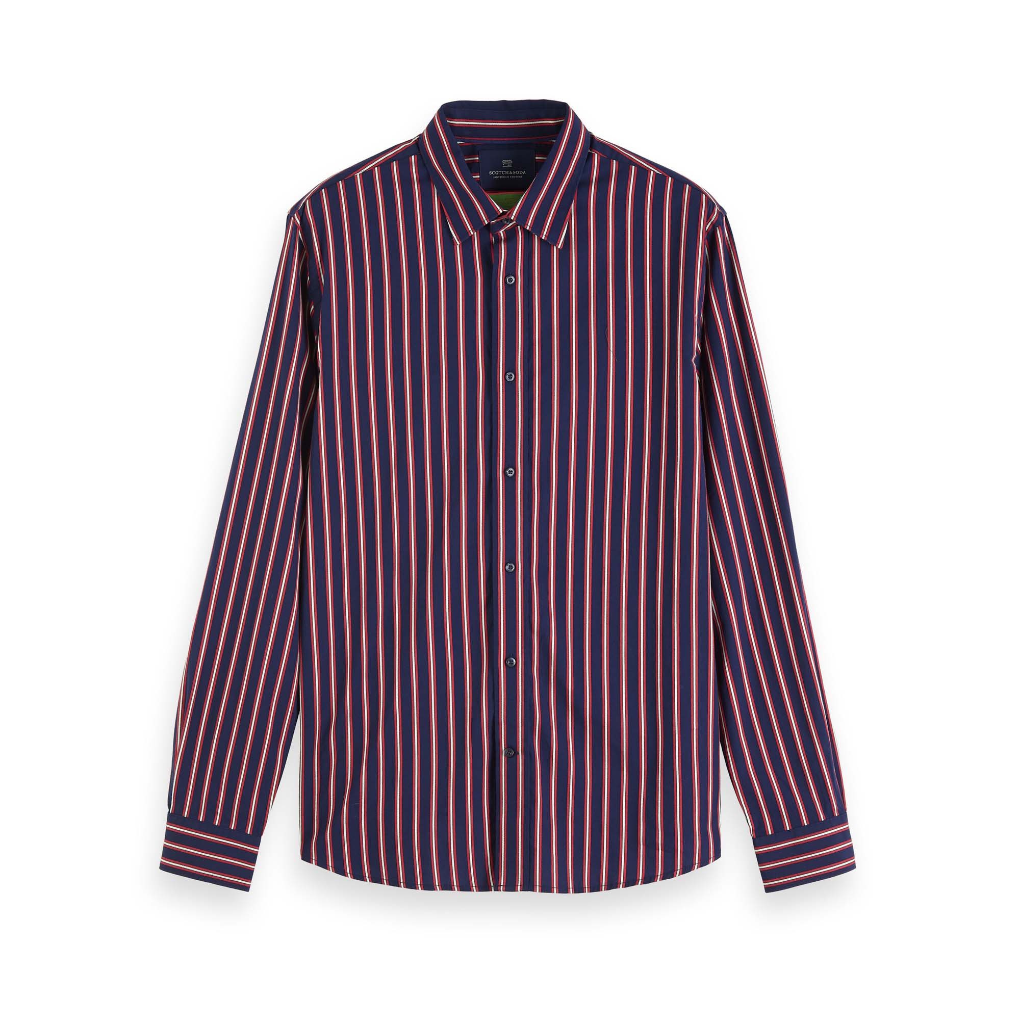 Kurzarmhemd Scotch & Soda Herren Hemd Varsity Stripe 152167