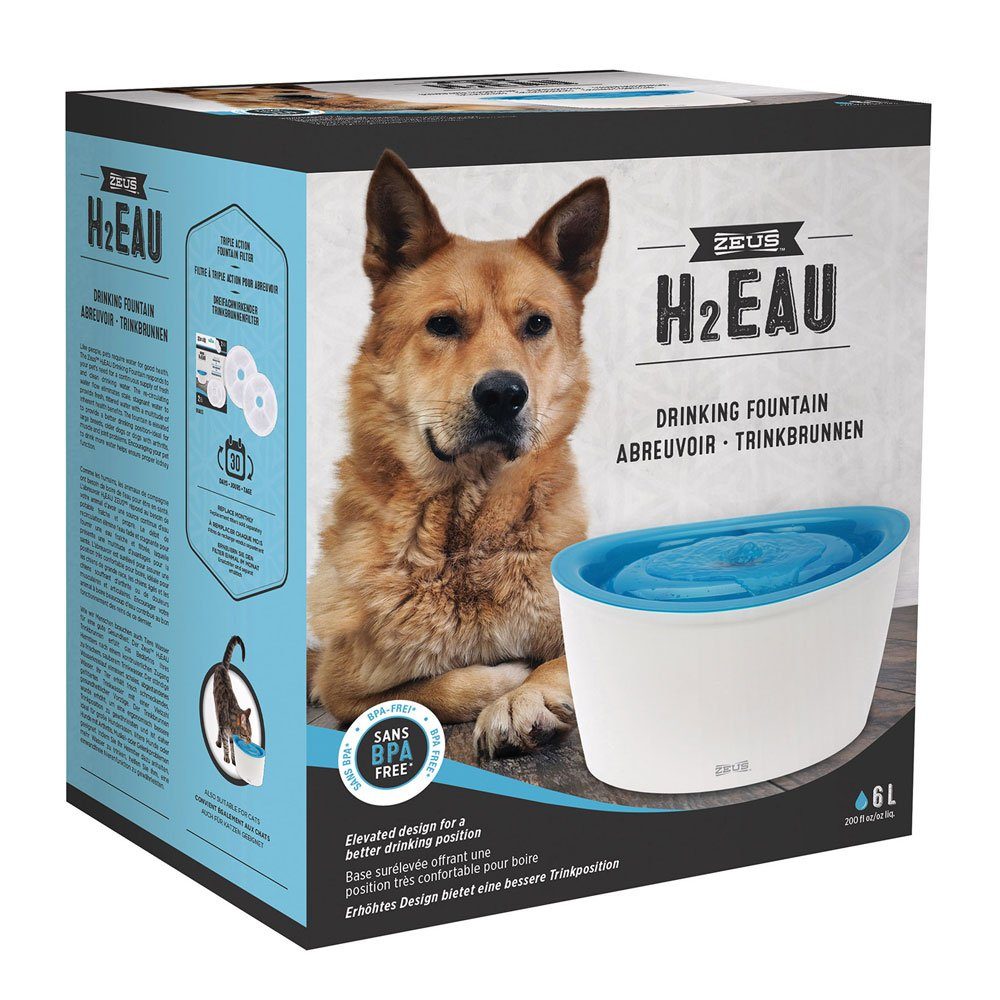 Trinkbrunnen ZEUS Trinkbrunnen H2EAU 6L - Hellblau