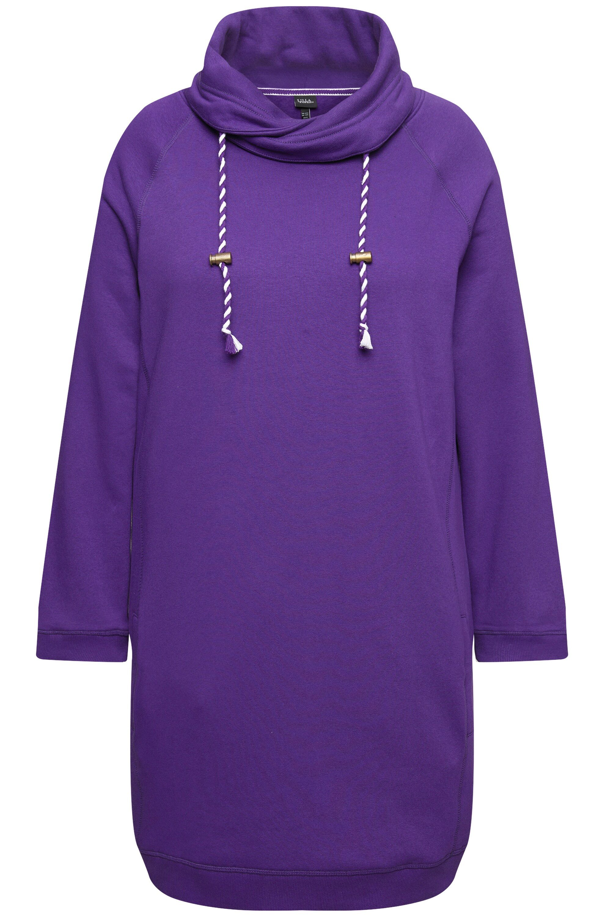 Ulla Popken Jerseykleid Sweatkleid Stehkragen Langarm günstig online kaufen