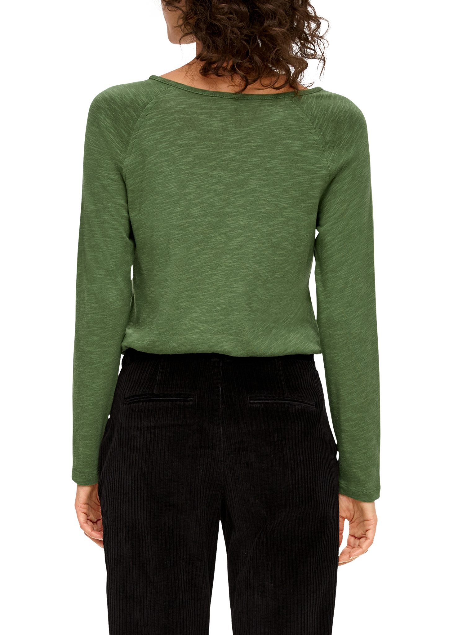 s.Oliver T-Shirt Baumwollmix aus grün Langarmshirt