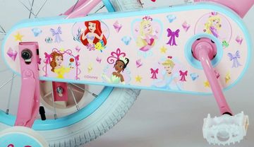 T&Y Trade Kinderfahrrad 14 Zoll Fahrrad Kinder Mädchenfahrrad Rad Disney Princess 21409-CH, 1 Gang, Rücktrittbremse, Korb, Puppensitz, Stützräder