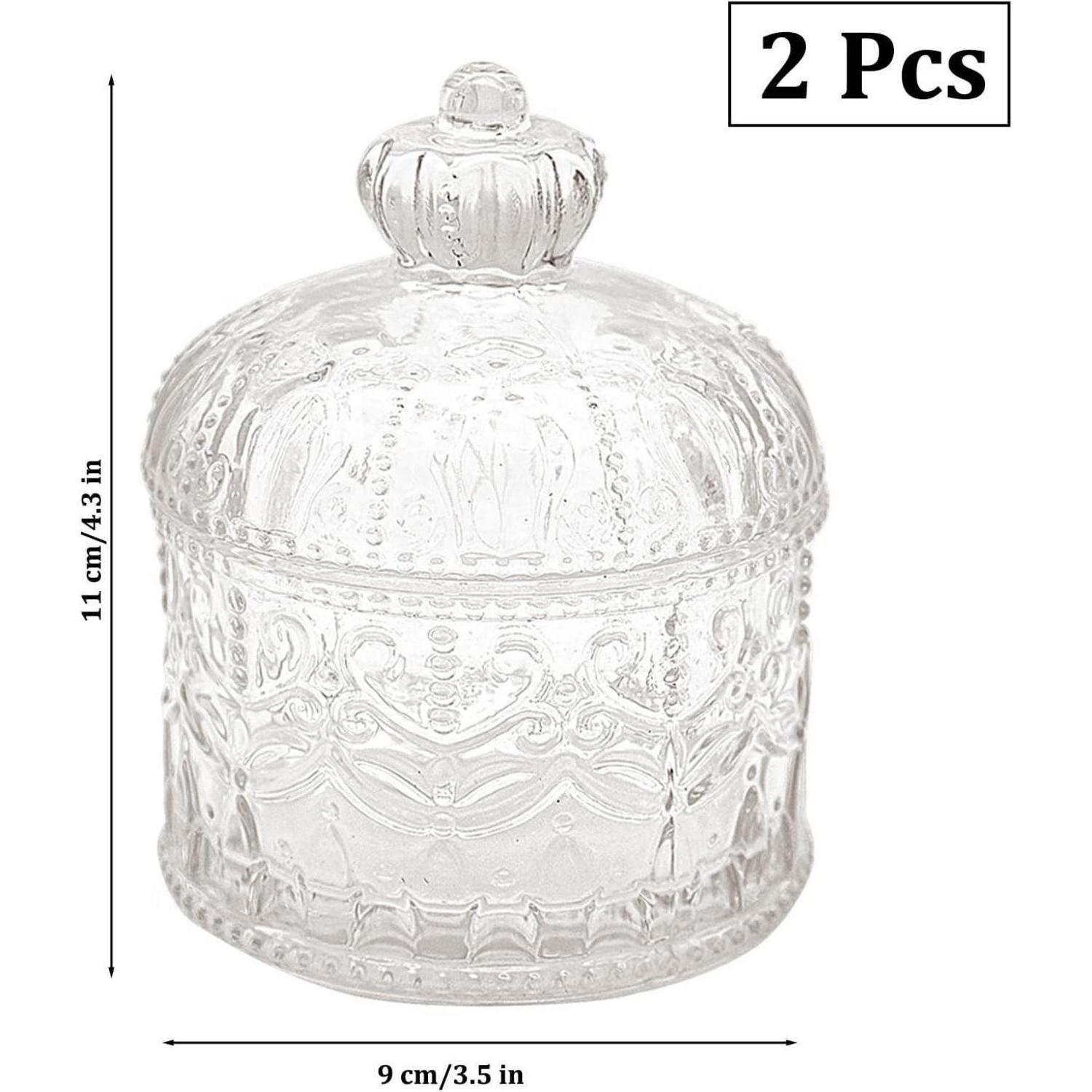 LuxusKollektion Zuckerdose 2er Set Kristallglas Vorratsbehälter mit Deckel Süßigkeiten