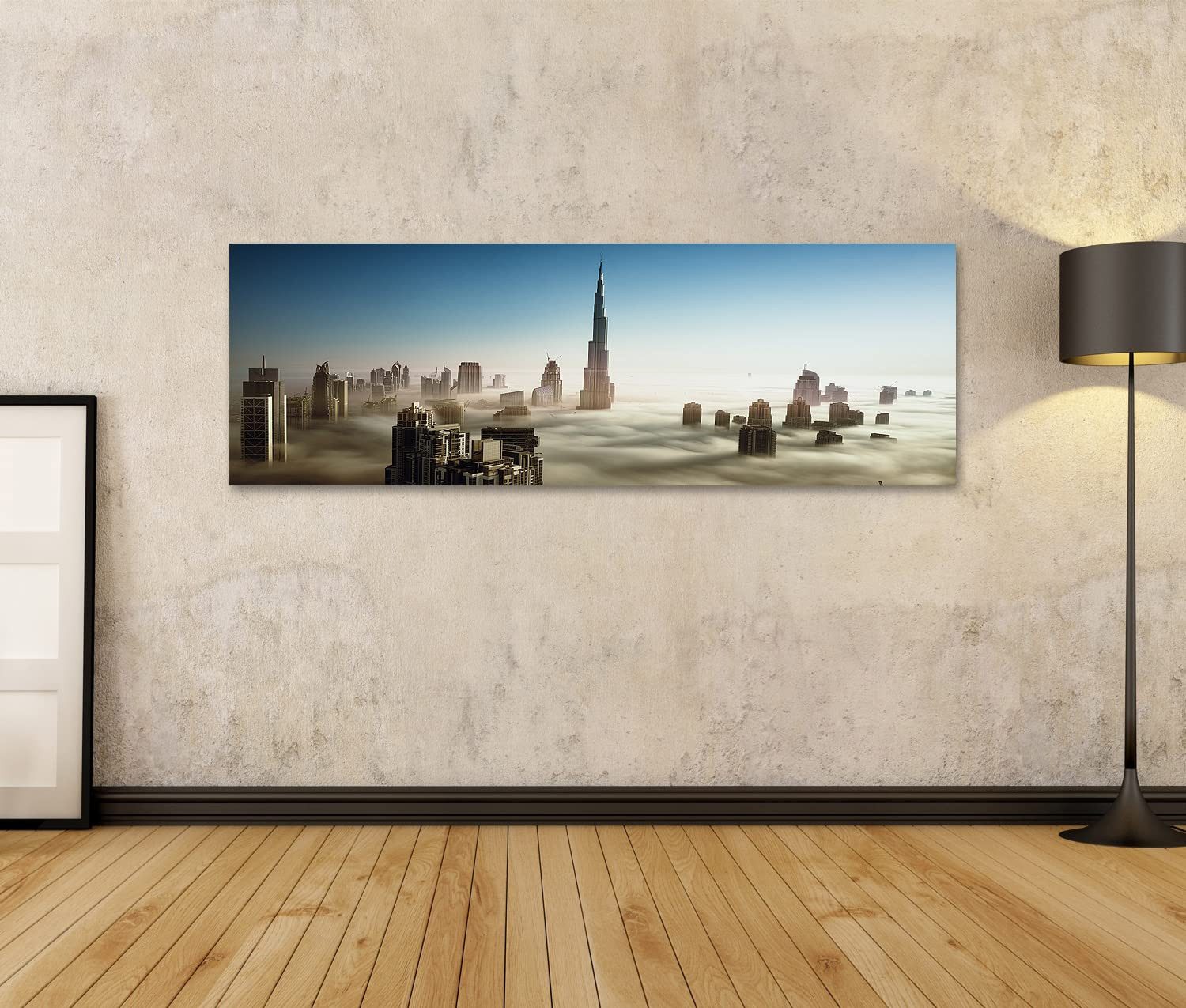 islandburner Leinwandbild Dubai stadtansicht Nebel luftaufnahmeVereinigten arabischen emirate