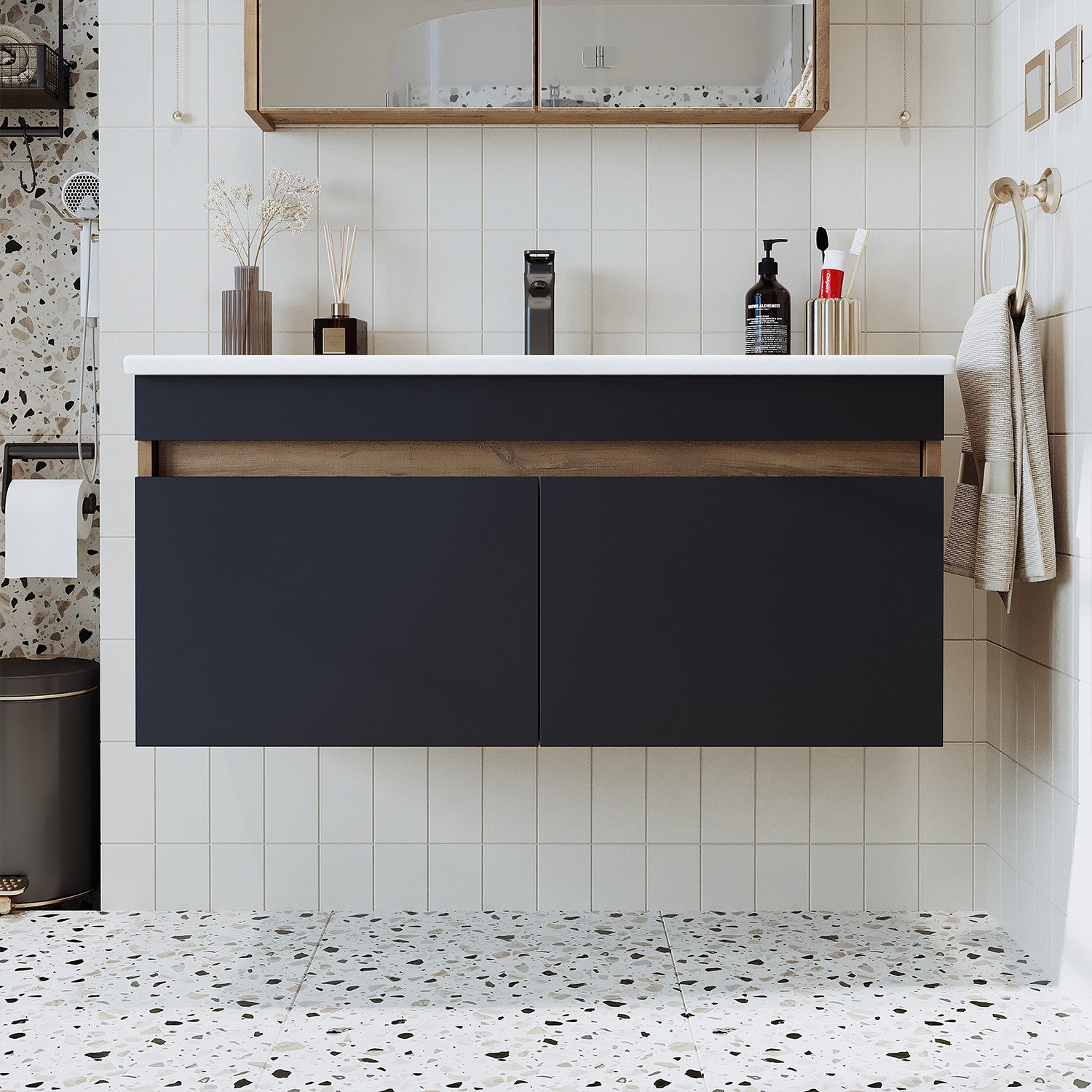 Roomart Badmöbel-Set, (Badmöbel ATRIA 100 cm günstig online kaufen