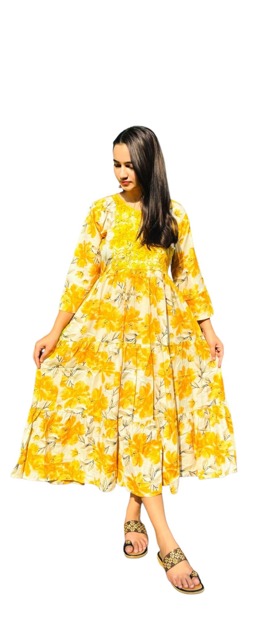 PfauGermany Maxikleid Embroiderd SunFlower Embroiderd günstig online kaufen