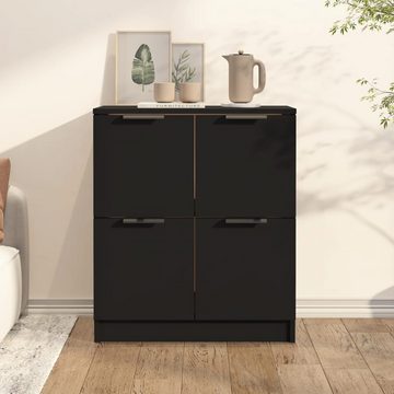 vidaXL Sideboard vidaXL Sideboard Schwarz 60x30x70 cm Holzwerkstoff