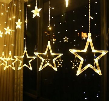 Sarcia.eu Lichtervorhang LED-Sternenlichtvorhang, Weihnachtsgirlande 5m