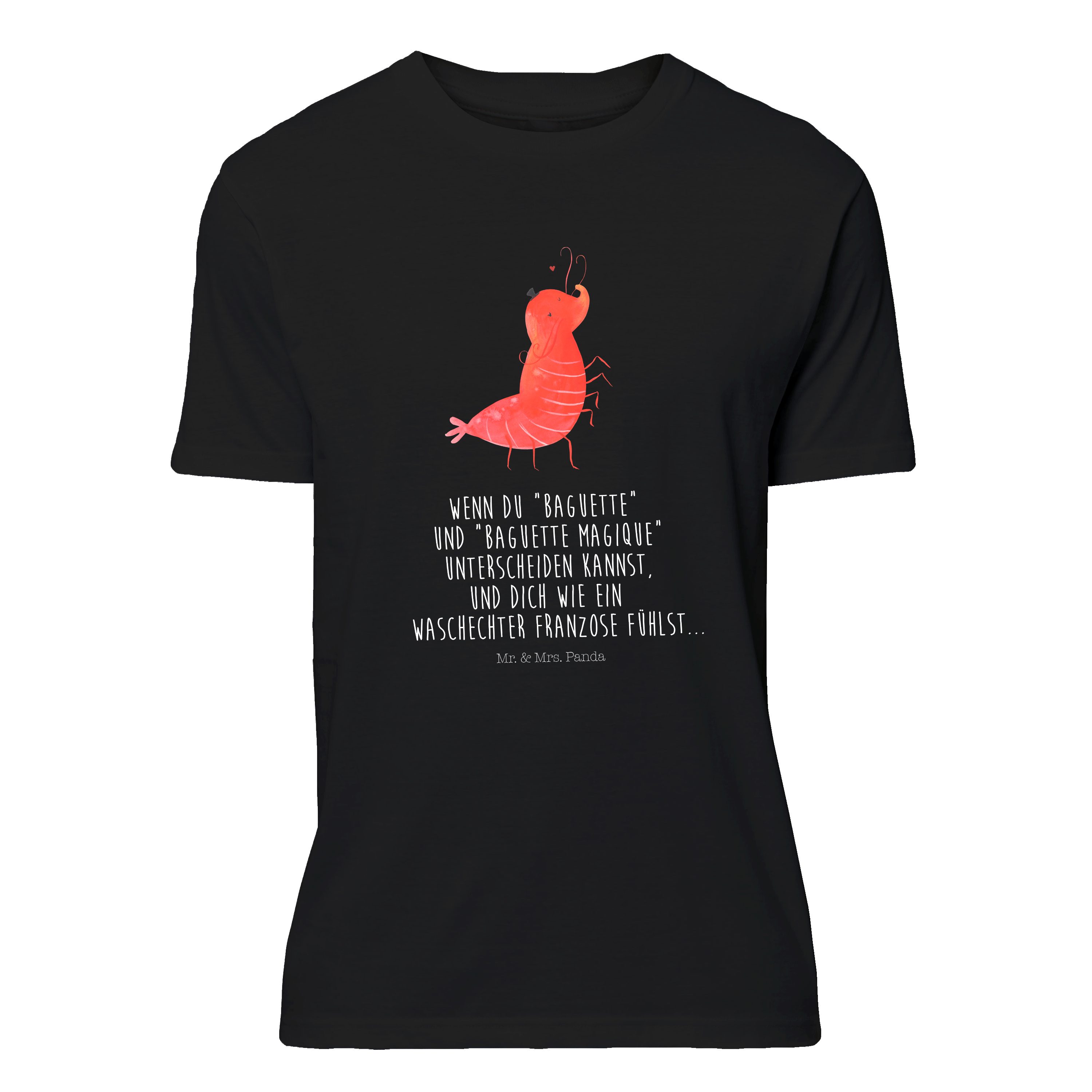 T-Shirt Garnele Franzose - Schwarz - Shirt, T-Shirt