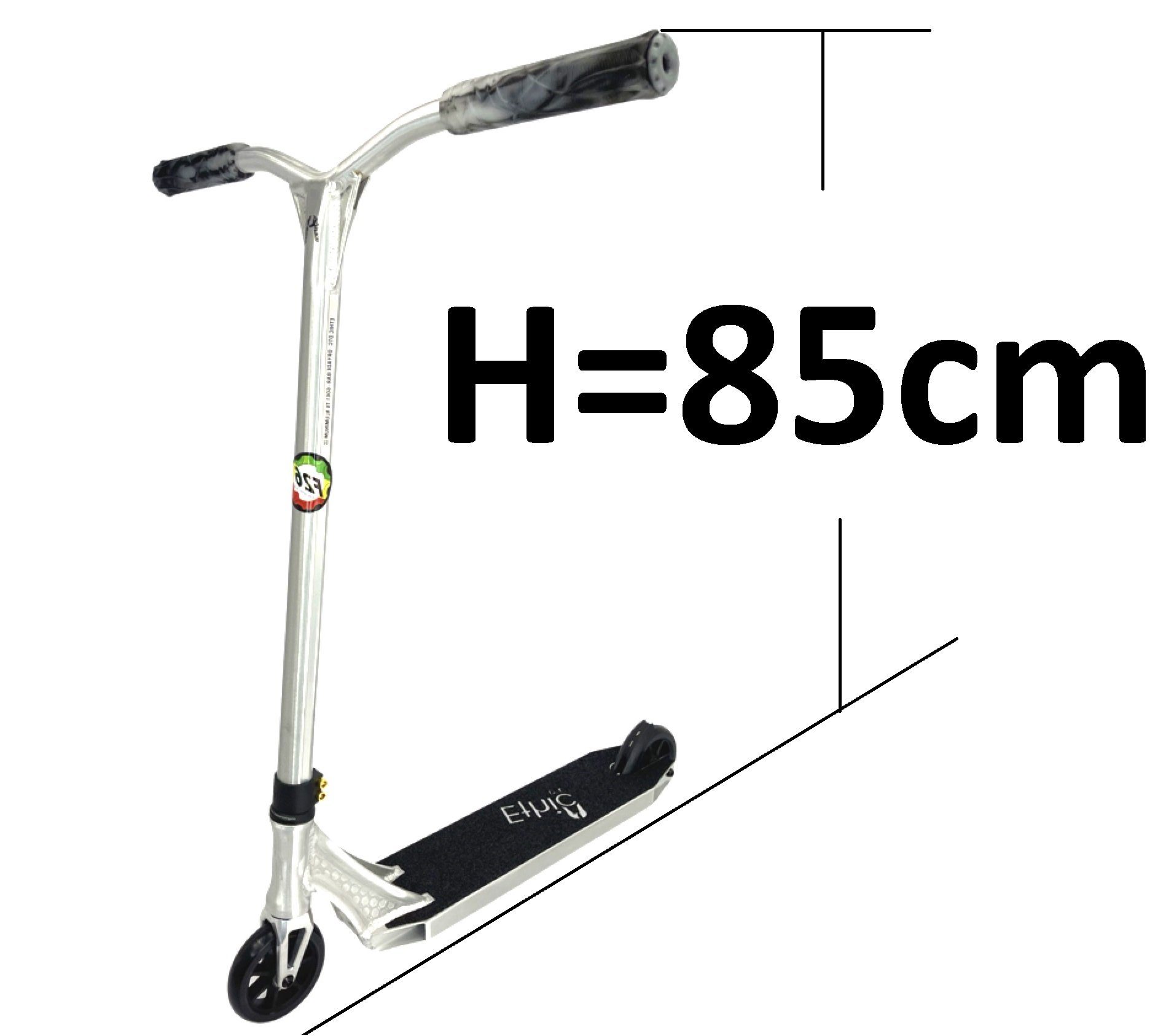 Ethic DTC Stuntscooter Ethic DTC Erawan Stunt-Scooter H=85cm 3kg silber gebürstet