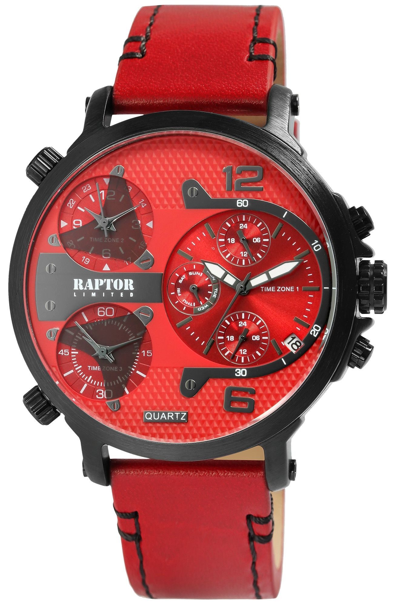 Raptor Limited Quarzuhr Maxx mit Echtlederband, günstig online kaufen