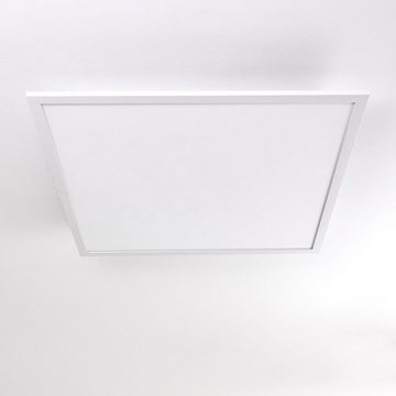 hofstein Panel »Vacil« LED Panel dimmbar aus Aluminiumin Weiß, CCT 3000 - 5500 Kelvin, 480-4800 Lumen, eckiges Deckenpanel in flachem Design, Fernbedienung