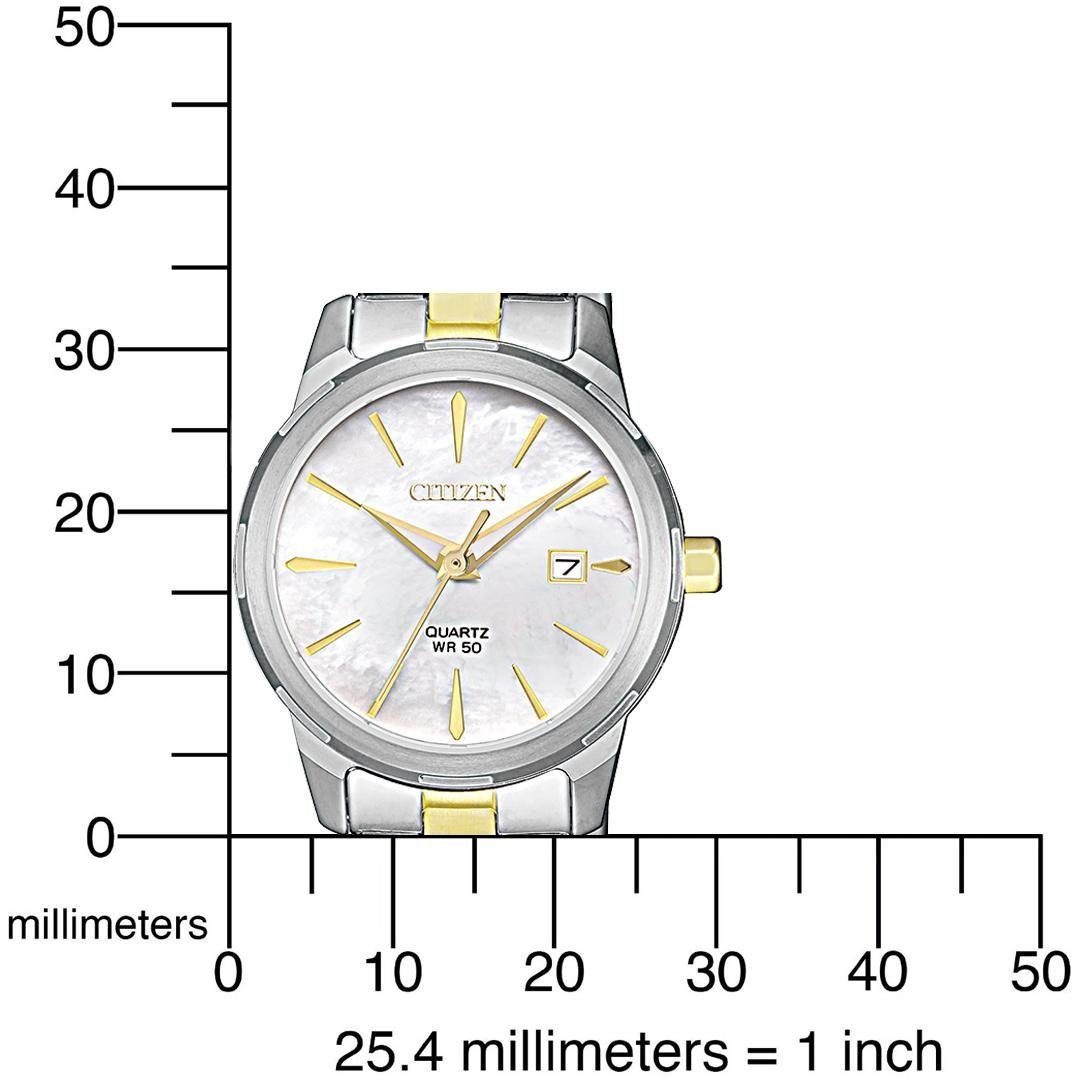 Citizen Quarzuhr EU6074-51D, Armbanduhr, Damenuhr, Edelstahlarmband, Datum