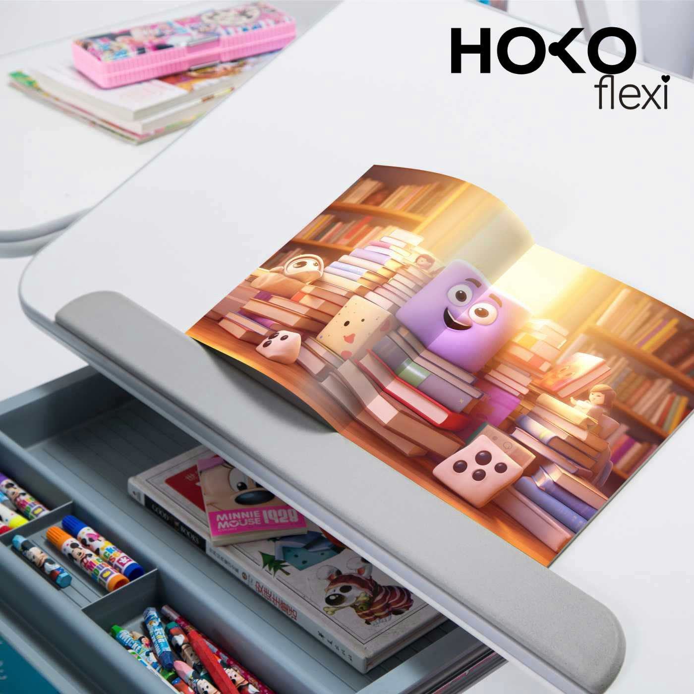 HOKO Schreibtischaufsatz rutschfeste Handballenauflage mit Buchstopper für günstig online kaufen