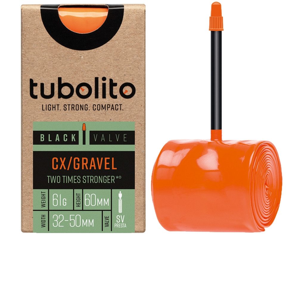 Tubolito Fahrradreifen Tubo CX/Gravel Schlauch Laufräder schwarz 60 mm SV Ventil
