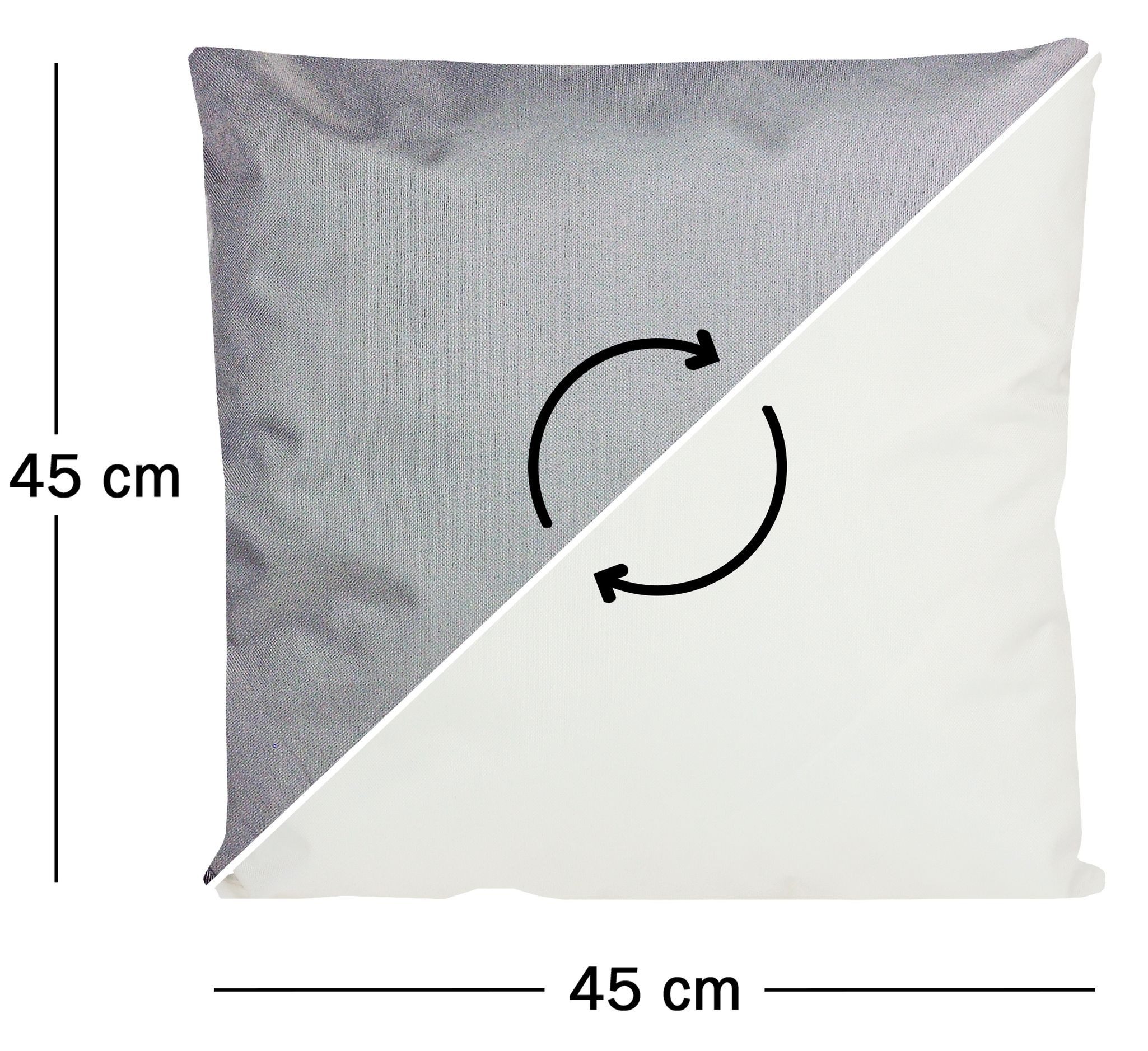 JACK Kissenbezüge JACK 2er Set Wende Outdoor Kissenhülle 2-farbig 45x45cm Wasserfest, (2 Stück), robust und strapazierfähig, Wasserabweisend, für Innen & Außen