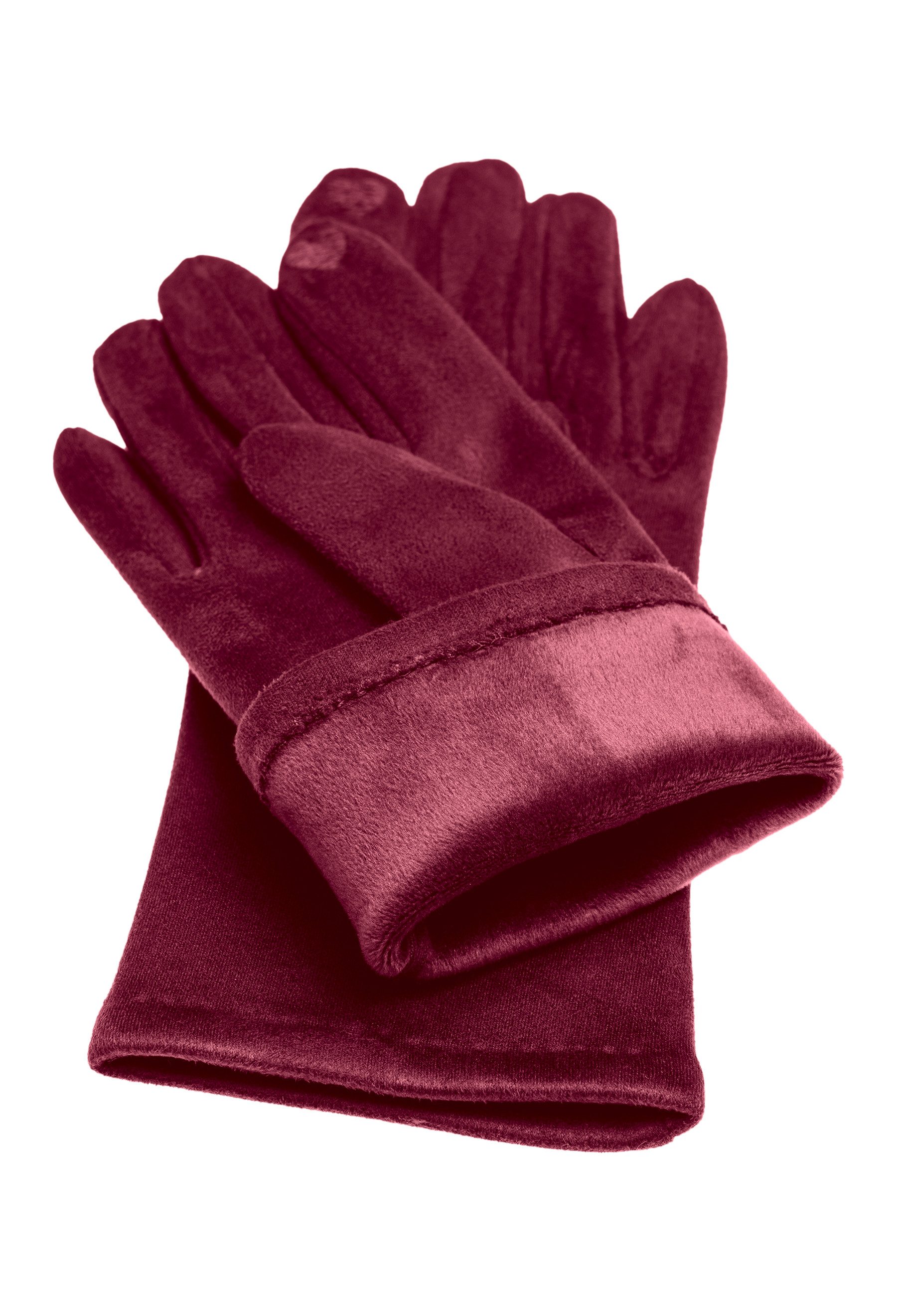 Caspar Strickhandschuhe GLV013 klassisch elegante uni Damen Winter Handschuhe