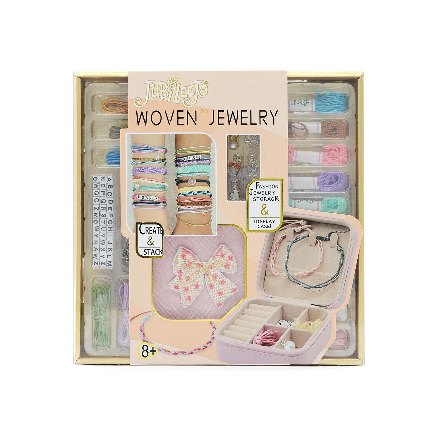 Björn&Schiller Bastel-Armband Freundschaftsarmbänder Bastelset, DIY Kreativset & Geschenk für Kinder, Aufbewahrungsbox, Mehrfarbige Fäden zum Armbänder Knüpfen