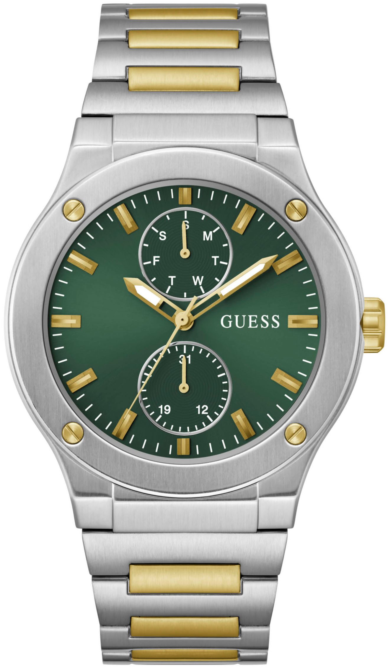 Guess JET GW0795G1, Quarzuhr, Armbanduhr, Herrenuhr, Datum, Edelstahlband, Mineralglas