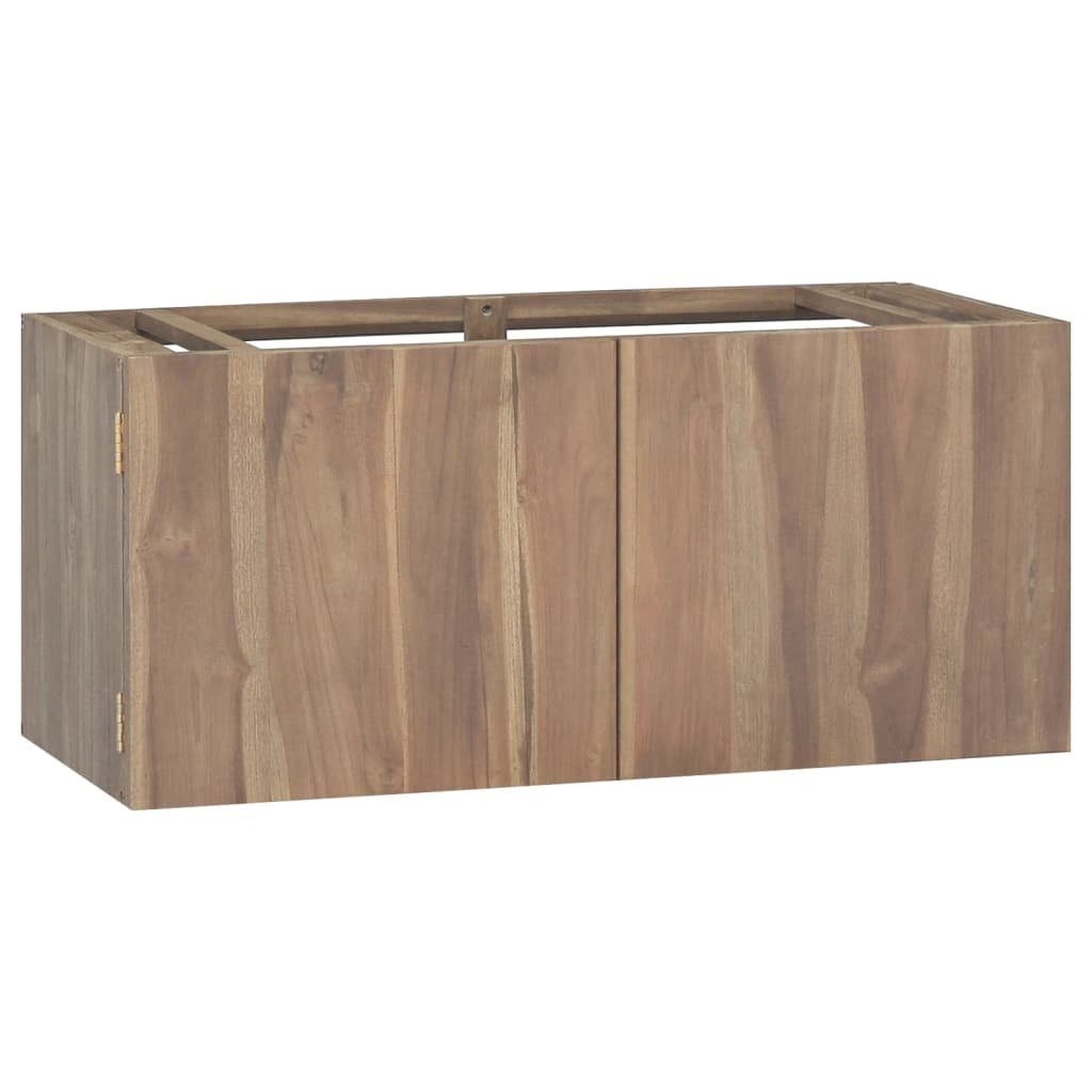 vidaXL Fächerschrank Wand-Badschrank 90x39x40 cm Massivholz Teak (1-St)