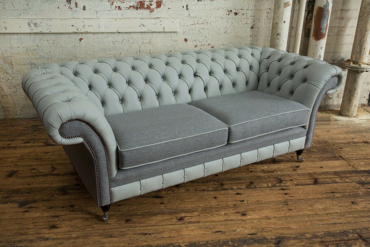 Die Couchen Chesterfield Wohnzimmer 3 Design JVmoebel Sofa mit Sofa Chesterfield-Sofa Rückenlehne Neu, Sitzer Knöpfen.