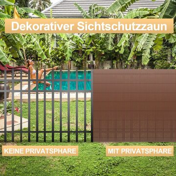Bettizia Balkonsichtschutz PVC Sichtschutzmatte Windschutz UV-beständig Garten mit Kabelbindern