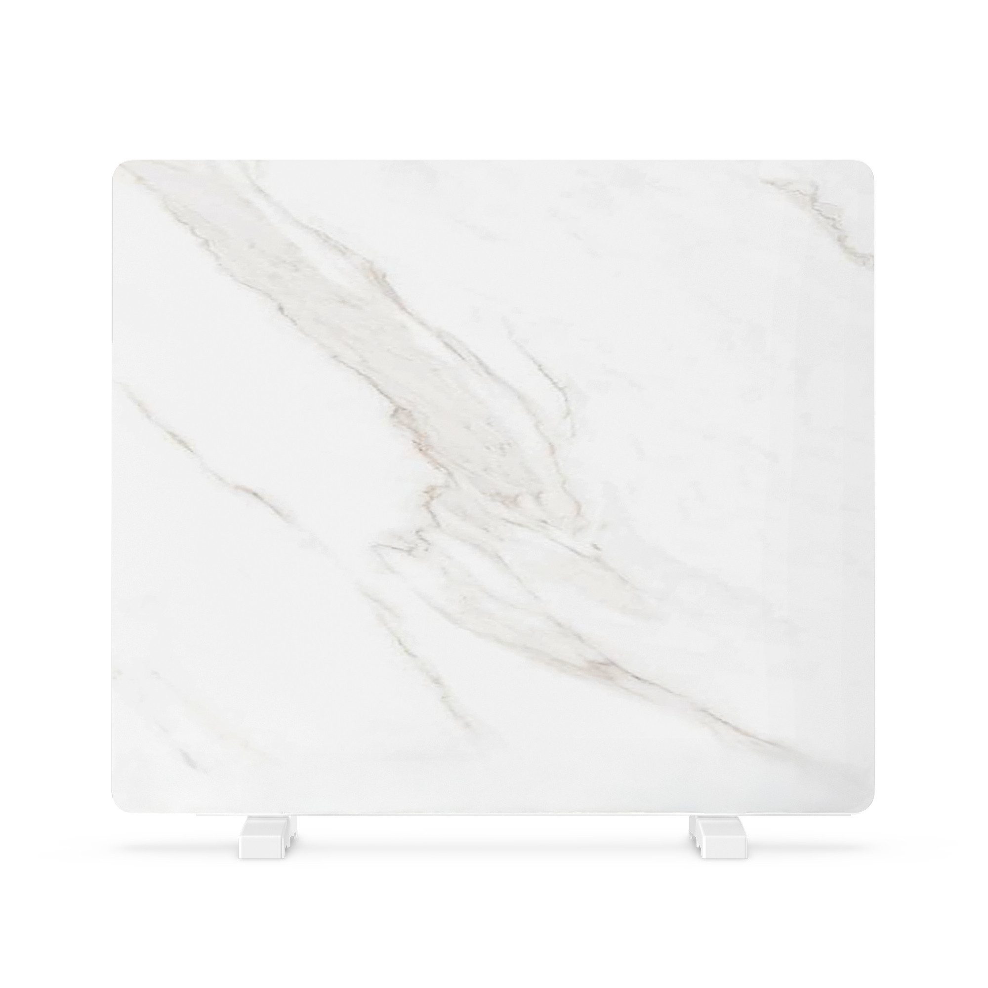 Klarstein Heizkörper Klr-MarmoHeat420Wht, Elektrisch Heizkörper Wohnzimmer Freistehend Wandmontage LED LCD Timer