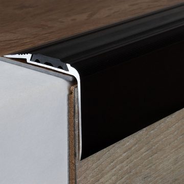 PROVISTON Treppenkantenprofil Aluminium, 58 x 45 x 1000 mm, Bronze Dunkel, Treppenkante Winkel