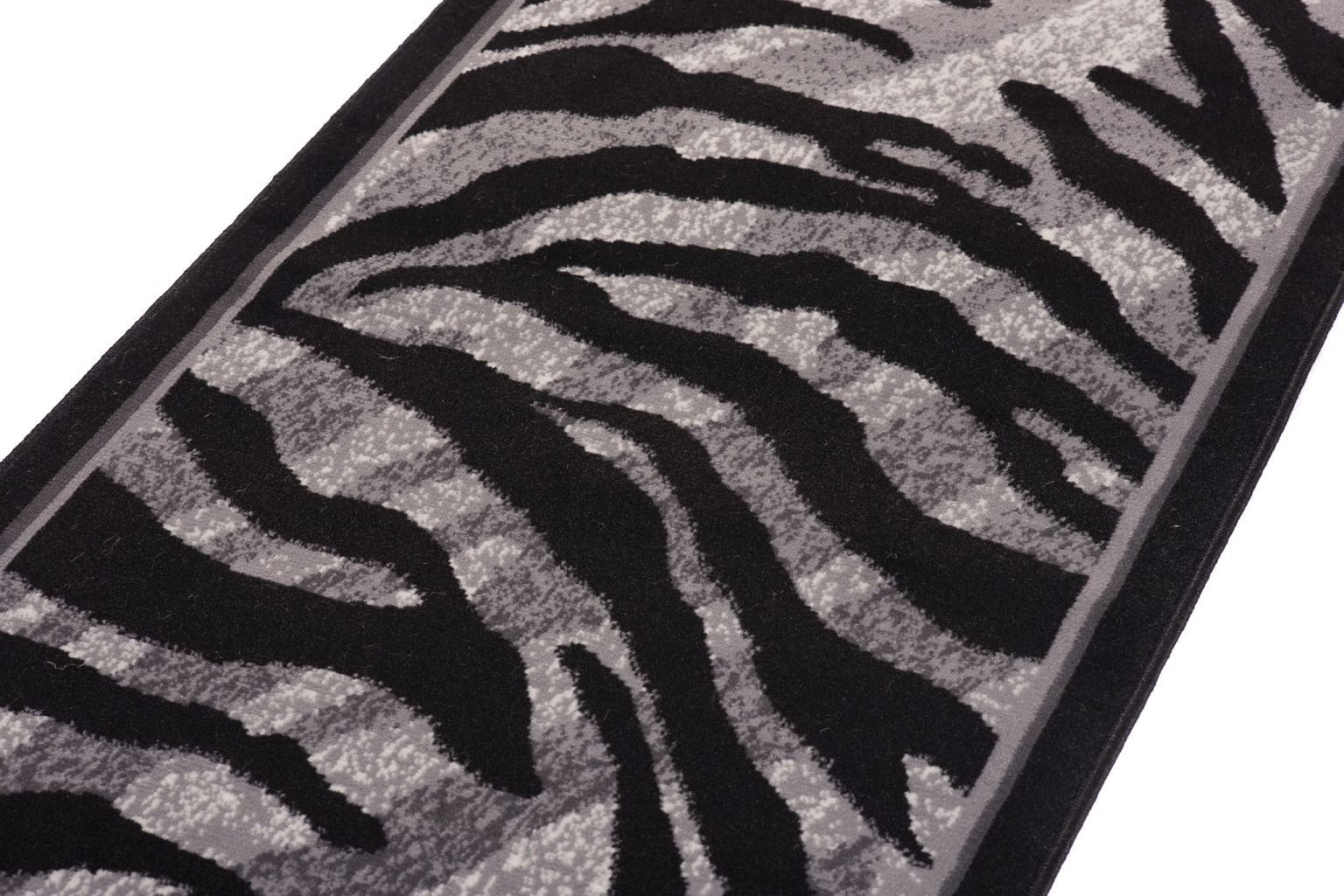Mazovia Läufer Retro Tiger Anthrazit Grau Flur, Schlafzimmer, Diele, Fußbodenheizung – Bild 3 von 5