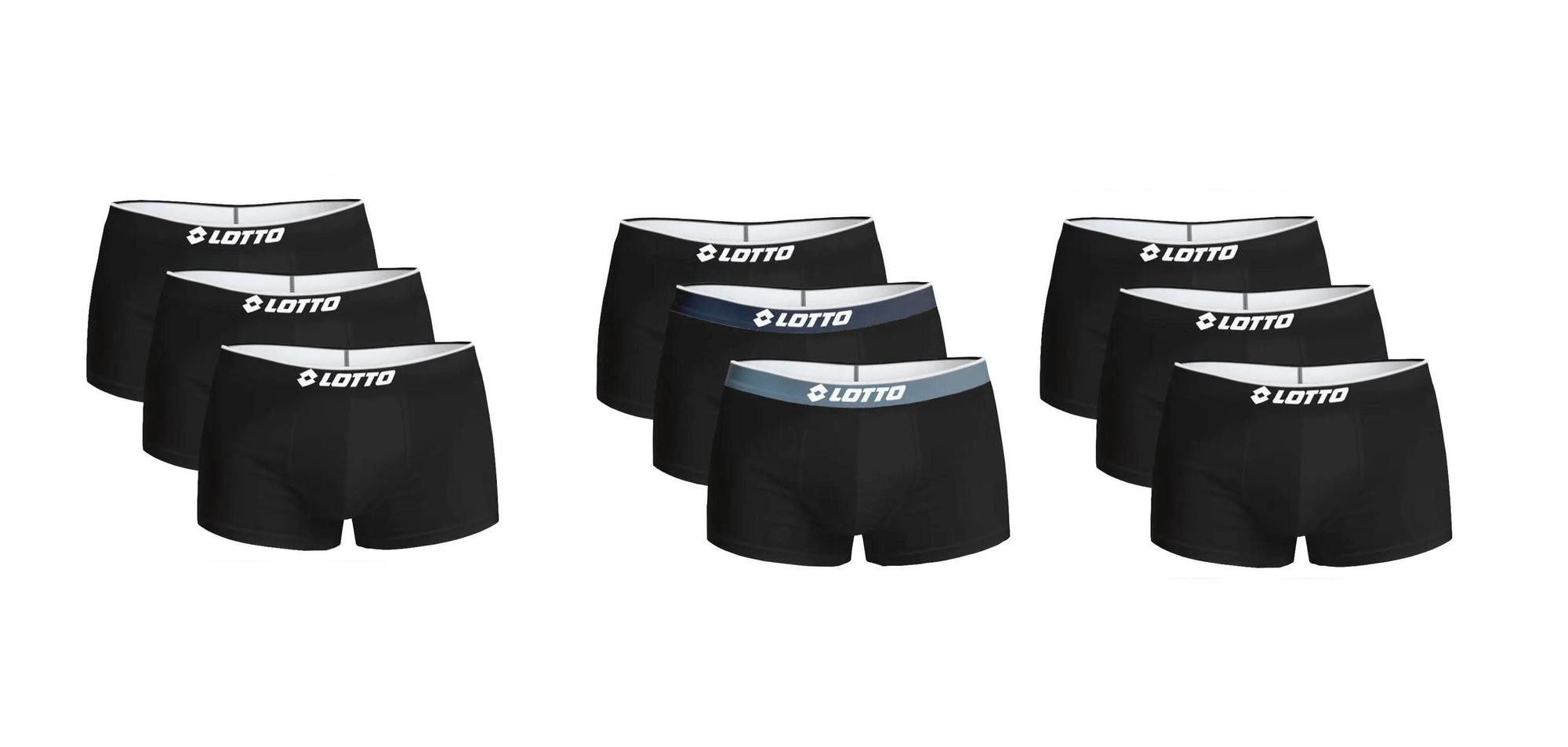 Lotto Boxershorts Herren Comfort Boxershorts 9er-Pack Basic (9 Stück)